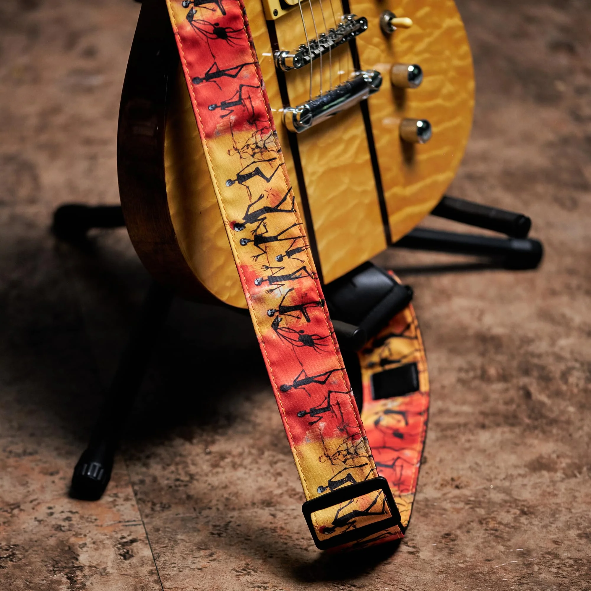 Morto Jacquard Guitar Strap – Adjustable Padded Fabric with Locks & Pick Holder for Electric, Acoustic, Bass – Unique Gift Standard - Image 8
