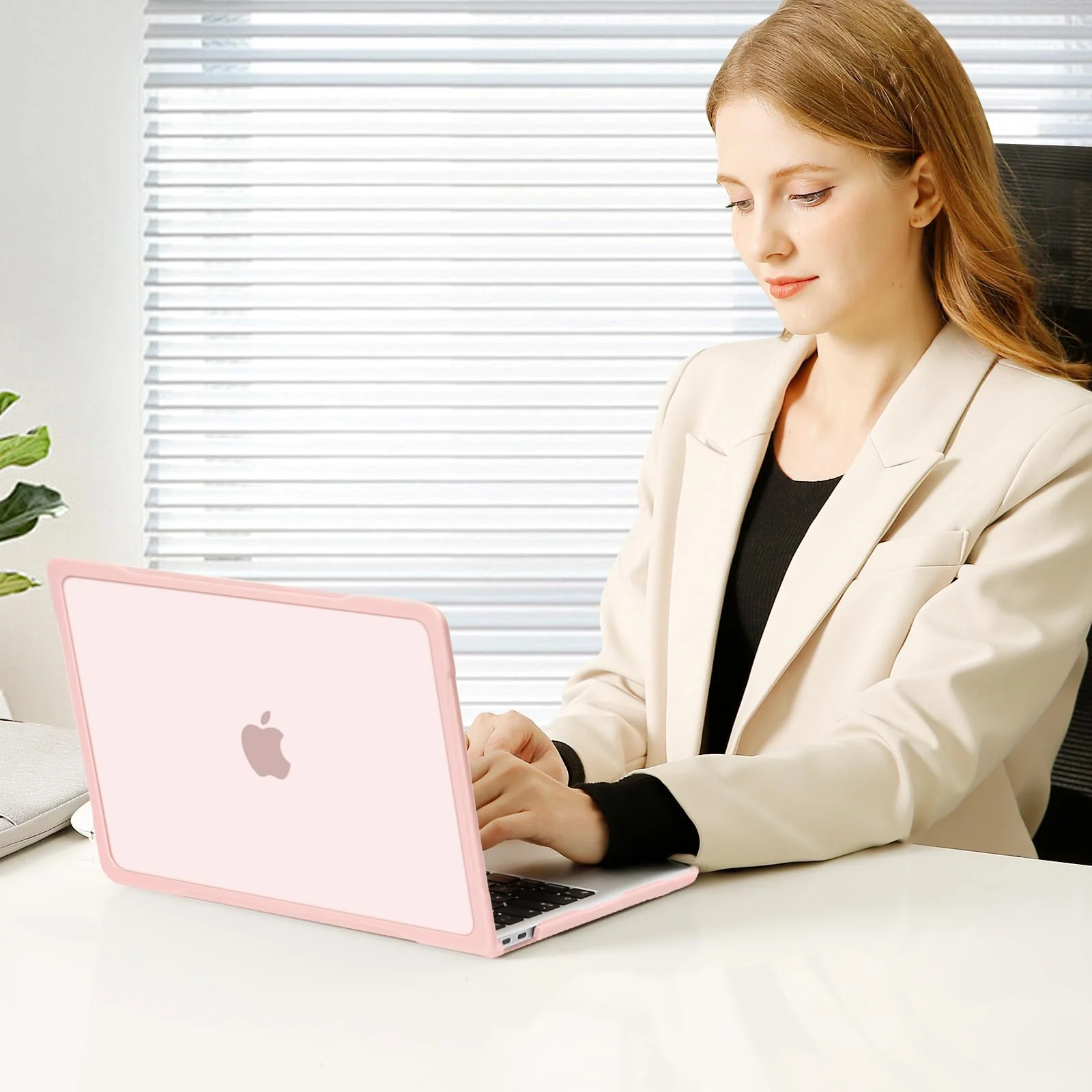 MOSISO Compatible with MacBook Air 13 inch Case 2022, 2021-2018 Release A2337 M1 A2179 A1932 Touch ID, Soft TPU Bumper Anti-Cracking & Anti-Fingerprint Plastic Hard Shell&Keyboard Cover, Pink - Image 6
