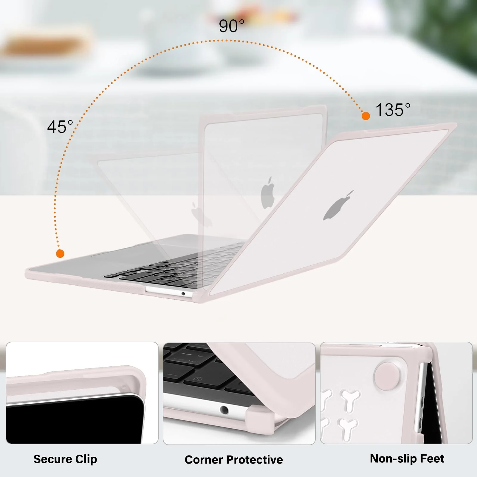 MOSISO Compatible with MacBook Pro 13 inch Case M2 2024-2016 A2338 M1 A2251 A2289 A2159 A1989 A1708 A1706, Soft TPU Bumper Anti-Cracking&Anti-Fingerprint Plastic Hard Shell&Keyboard Cover, Khaki - Image 4