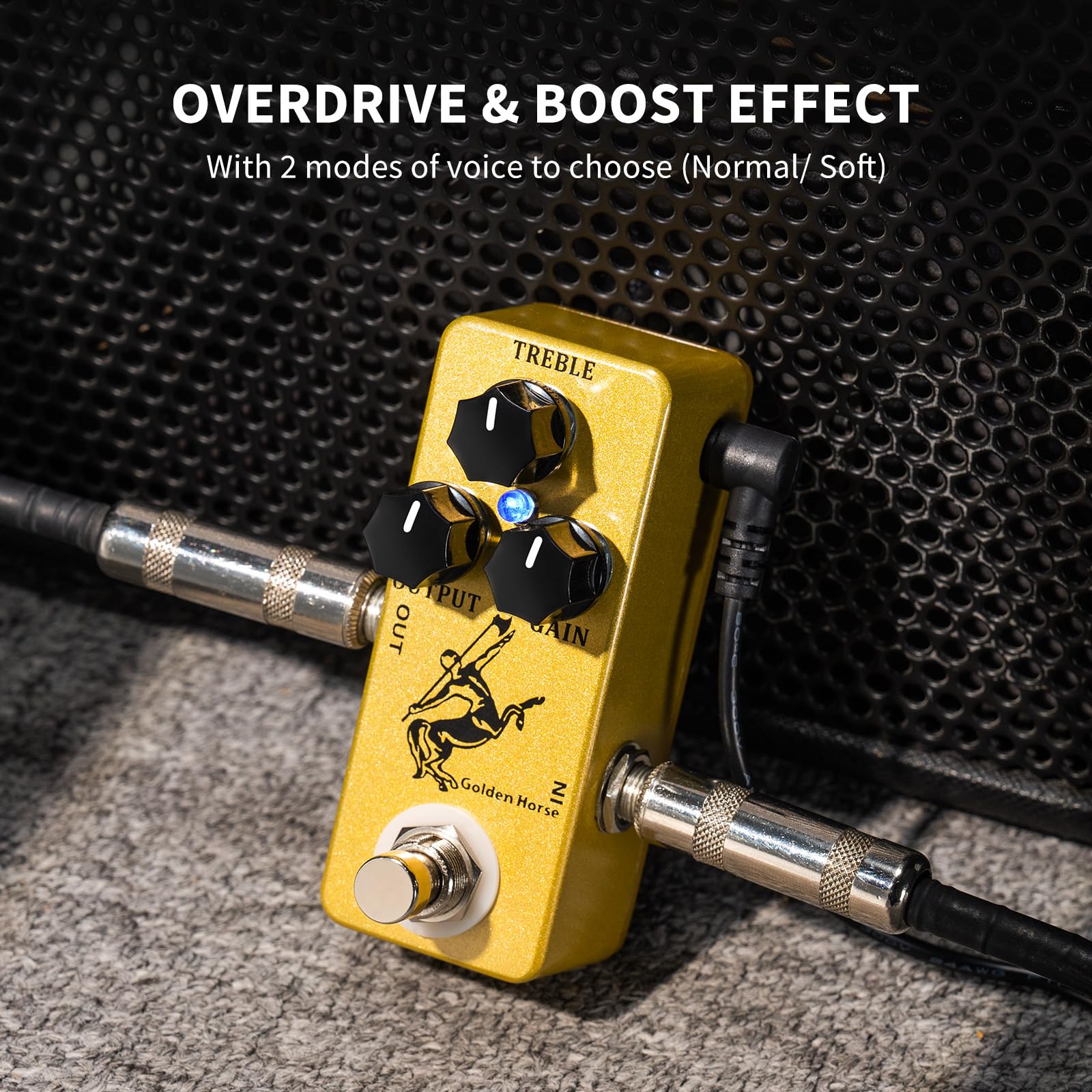MOSKY Golden Horse Overdrive Effect Pedal Boost Guitar Effect Pedal with True Bypass for Electric Guitar Gold Horse - Image 2