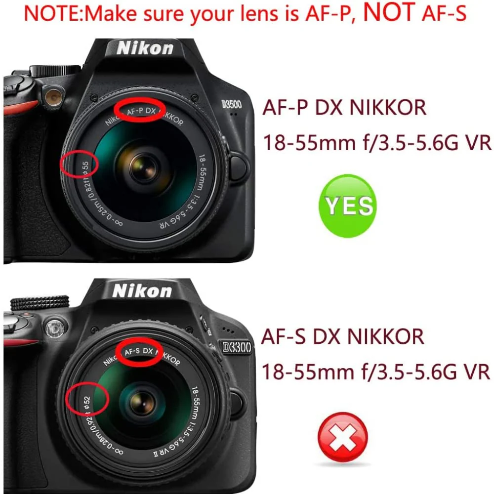 MOSTOS ; Brings Superior® - Lens Cap Front Lens Cap (55mm) - AF-P 18-55mm f/ 3.5-5.6g VR Kit Lens - Replacement LC-55A for Nikon AF-P DX 18-55mm f/3.5-5.6G VR Lens Cap (Choose Size Correctly) Ø55 mm Lens Cap - Image 3