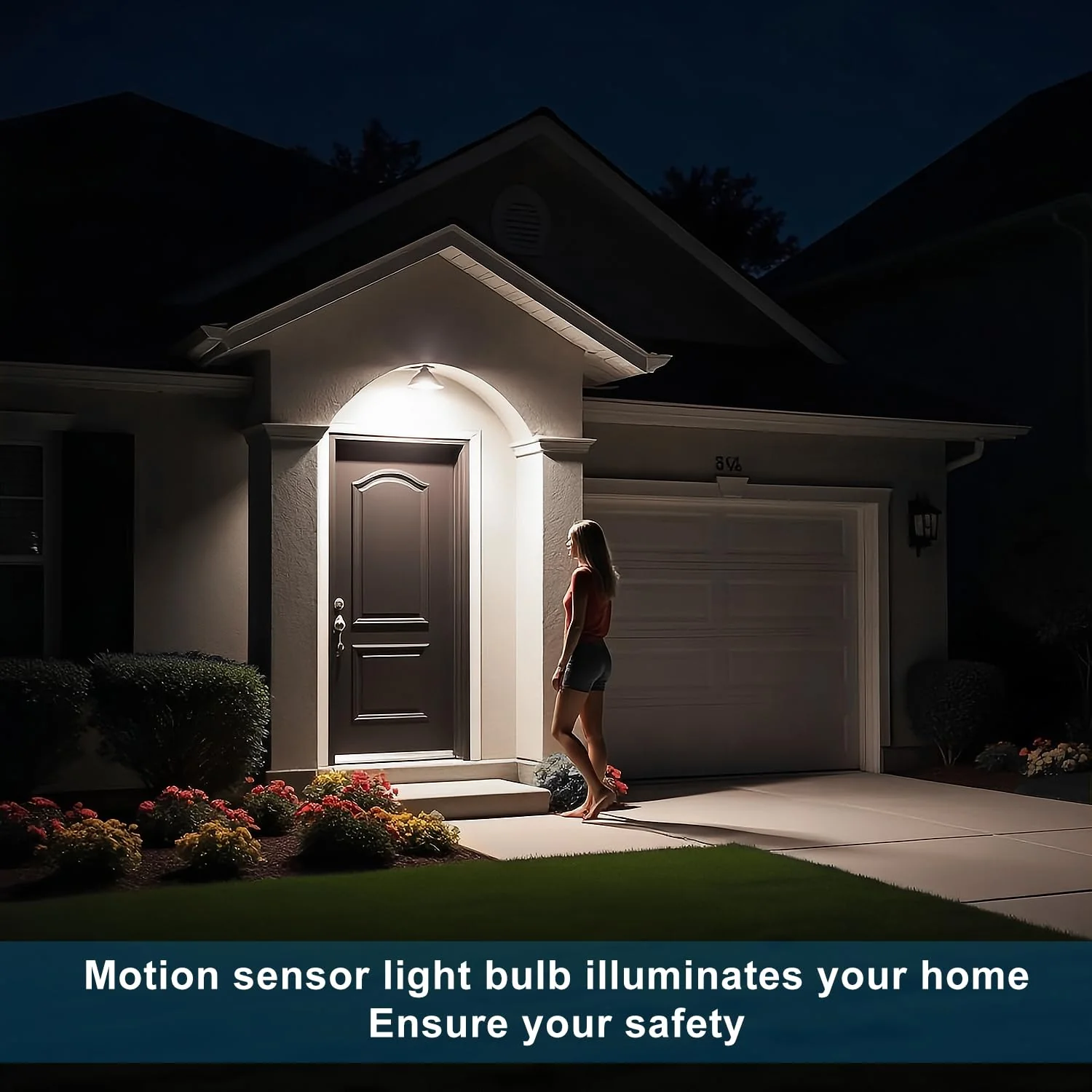 Motion Sensor Light Bulbs, Dusk to Dawn Motion Activated Security Lights, 12W BR30 Motion Detector Led Bulb, 100 Watt Equivalent, E26 6000K Daylight, Suitable for Indoor/Outdoor, (4 Pack) LY-BR30H001 - Image 5