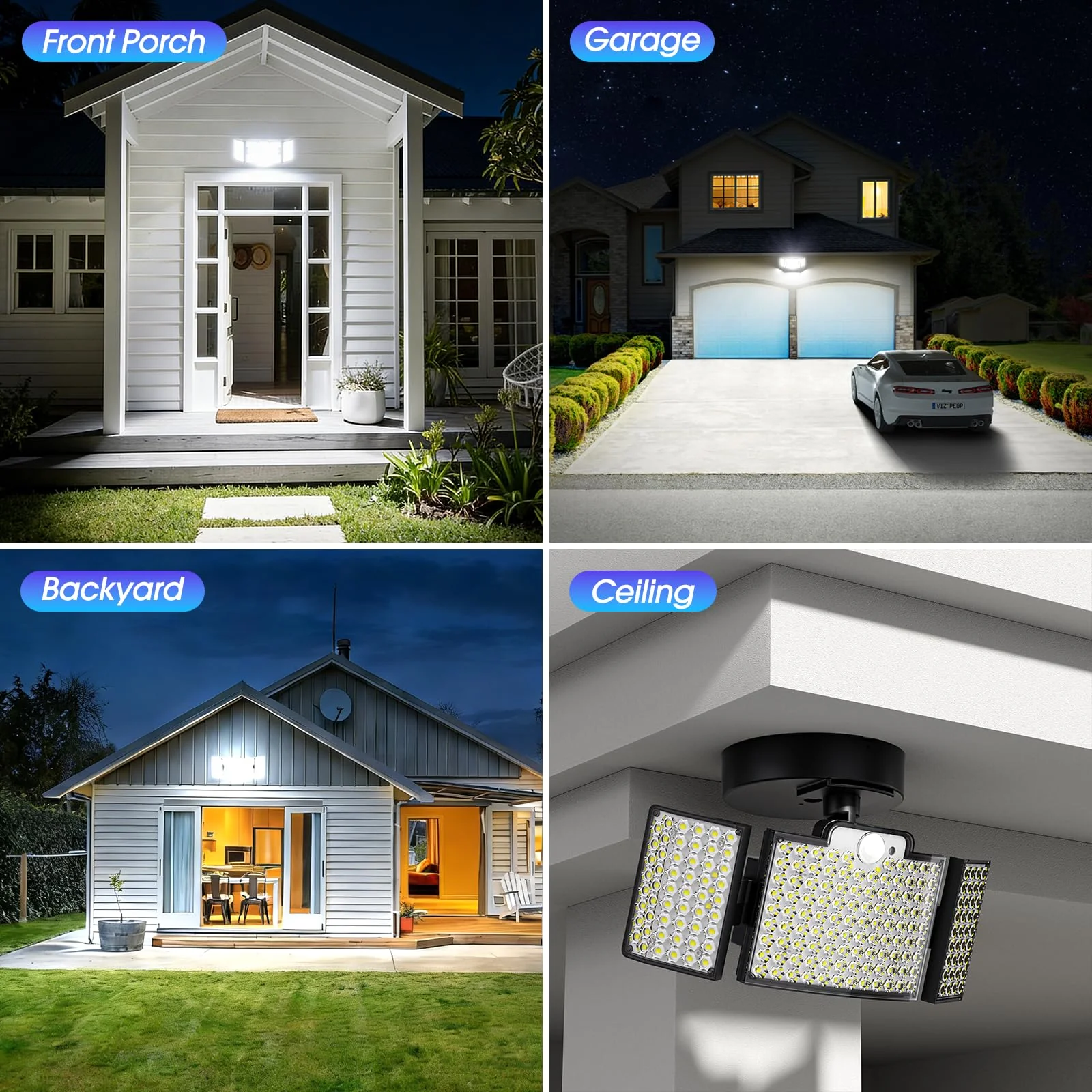 Motion Sensor Outdoor Light Hardwired, 45W 7500LM Security Flood Lights Motion Detector Dusk to Dawn Light, IP65 Waterproof, 220 LEDs Floodlight with Remote Control for Garage, Yard, Porch 1 Pack - Image 7