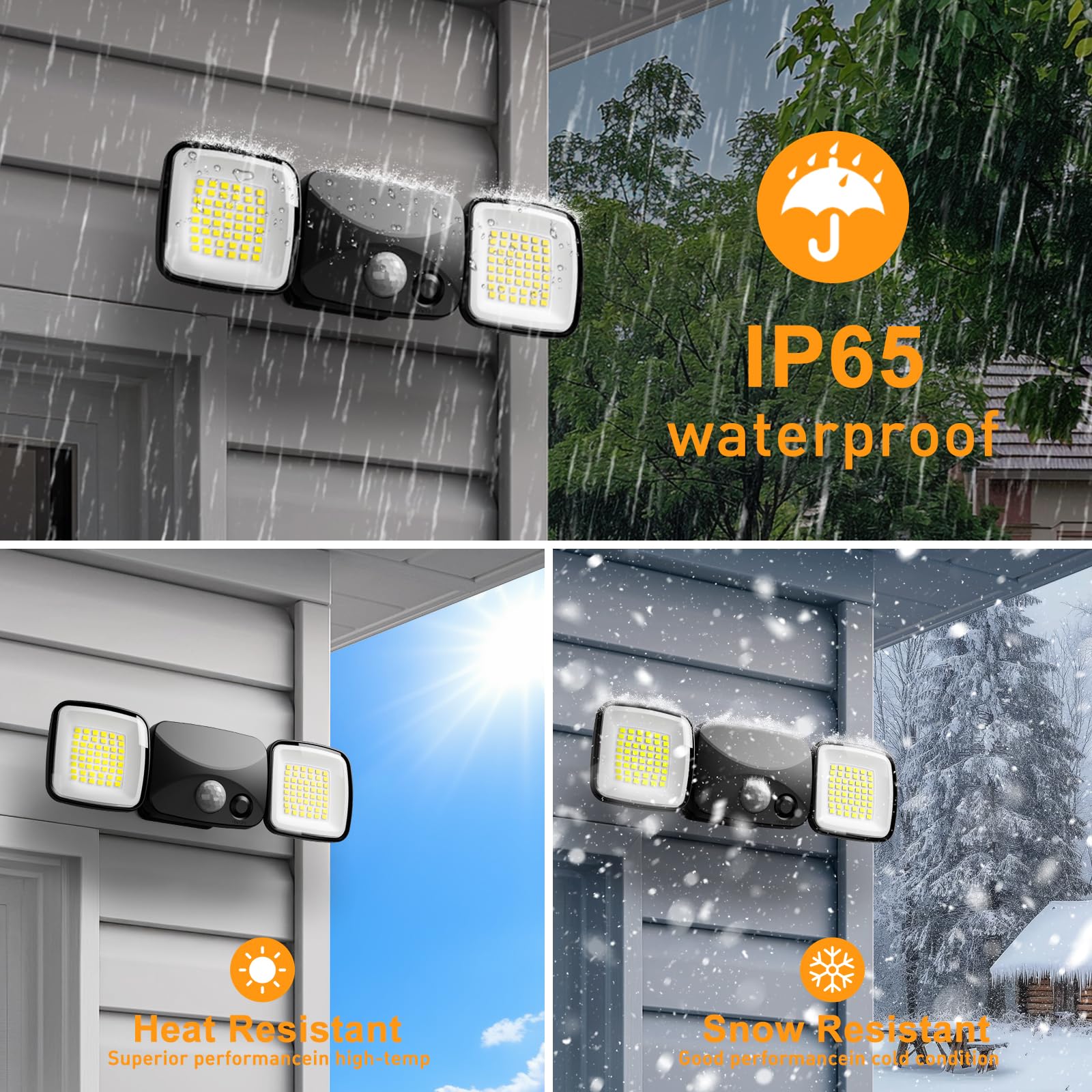 Motion Sensor Outdoor Lights, Rechargeable Battery Operated Outdoor Lights, USB Charging, Wireless Lights, No Solar, High Brightness for Garage, Yard & Entryway, Black 2-Pack (Small Size) - Image 5