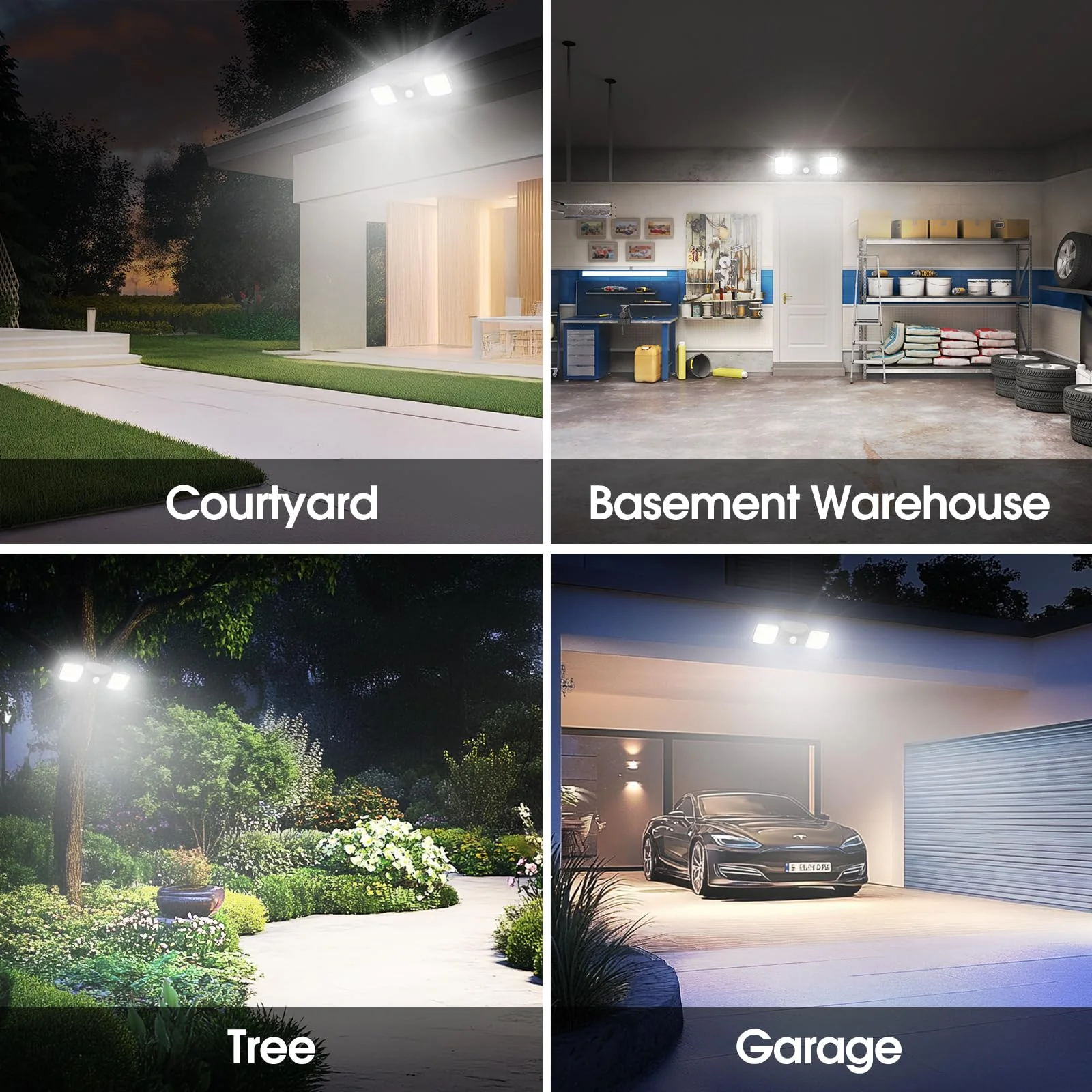 Motion Sensor Outdoor Lights, Rechargeable Battery Operated Outdoor Lights, USB Charging, Wireless Lights, No Solar, High Brightness for Garage, Yard & Entryway, Black 2-Pack (Small Size) - Image 7