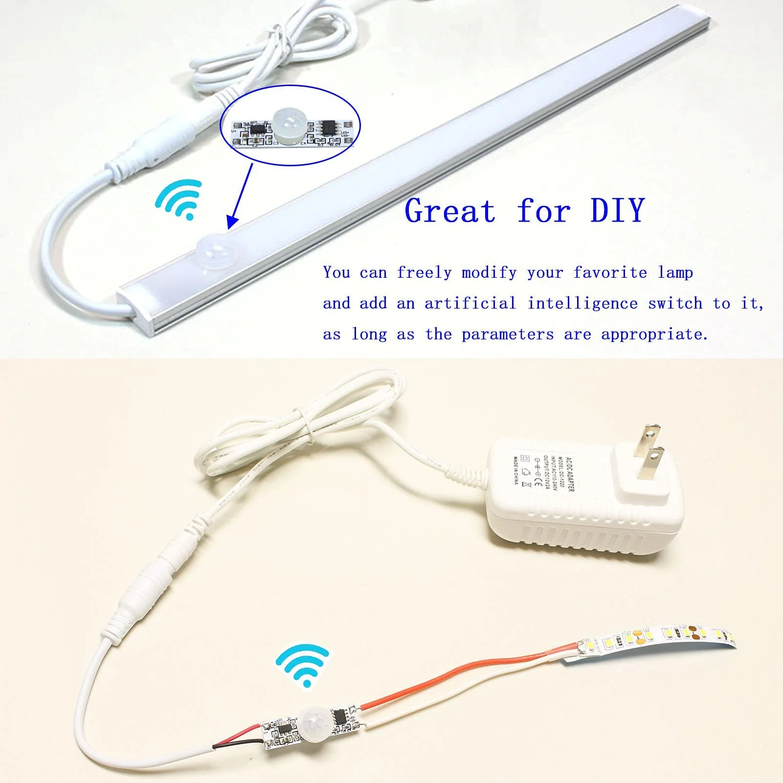 Motion Sensor Switch, DC 3.7v to 24V 4A PIR Motion Sensor for LED Lights, Mini Infrared Sensor Switch That can be Built into The Light bar or Box (3 Pieces 1037）, 3pieces 1037 - Image 3