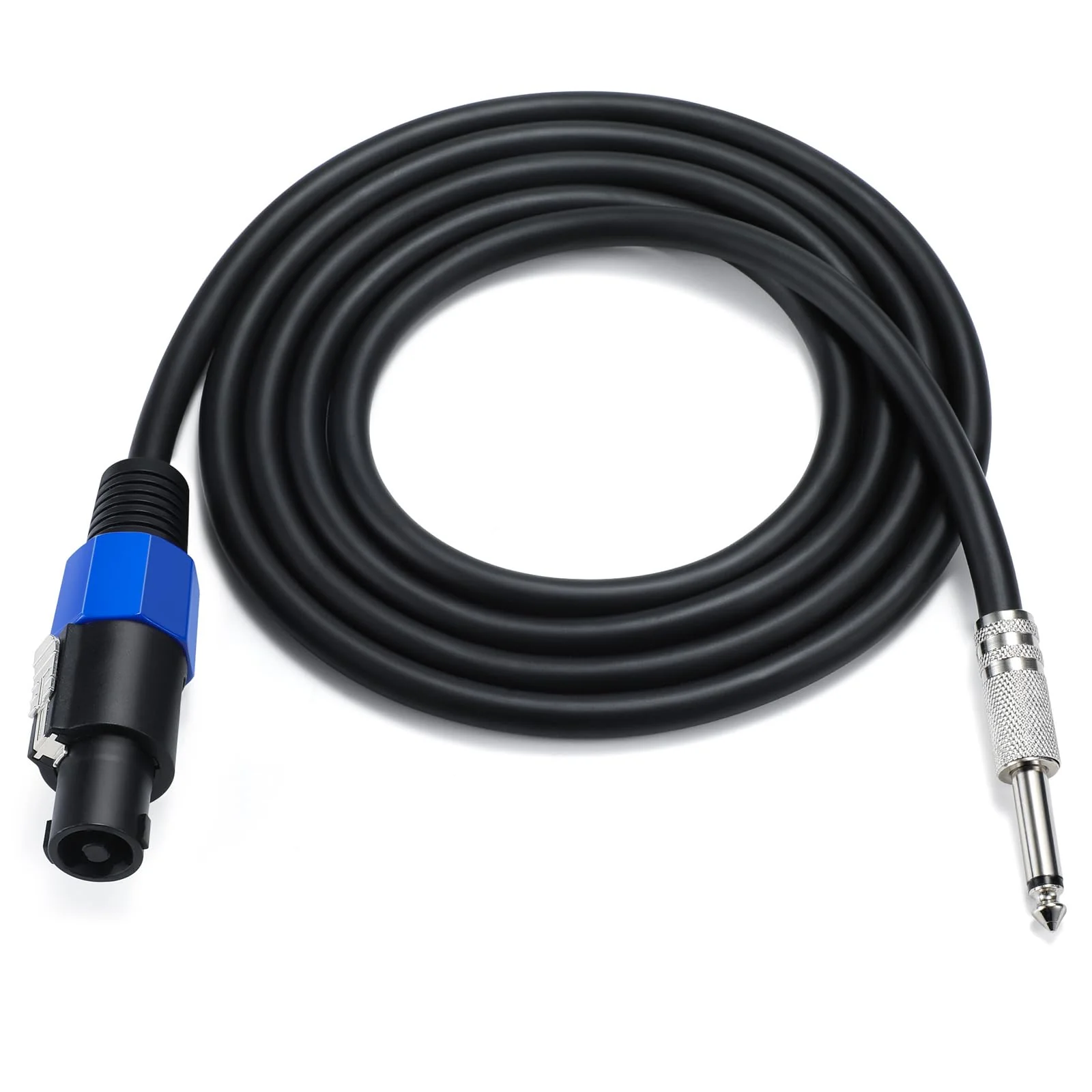 MOTONG 12AWG Speakon to 6.35mm 1/4 inch Speaker Cable 6FT, Professional Heavy Duty Copper Speakon to 6.35 TS Speaker Male to Male Audio DJ Cable Cord with Twist Lock - Image 2