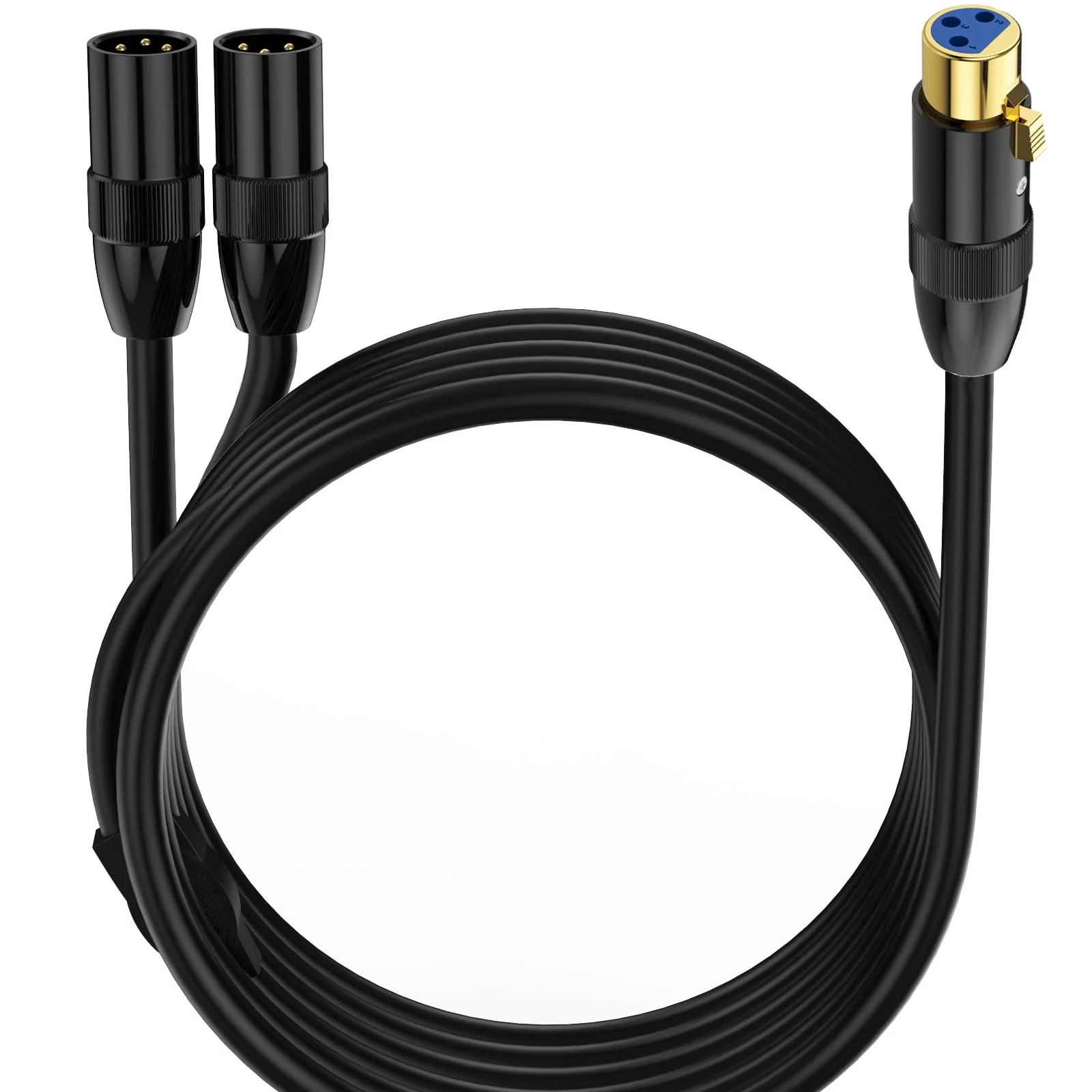 MOTONG XLR Y Splitter Cable, 1 XLR Female to 2 XLR Male XLR Cable Balanced Microphone Splitter Cord Audio Micphone Cable Adapter 0.5M/1.6FT(Female to Dual Male - Image 2