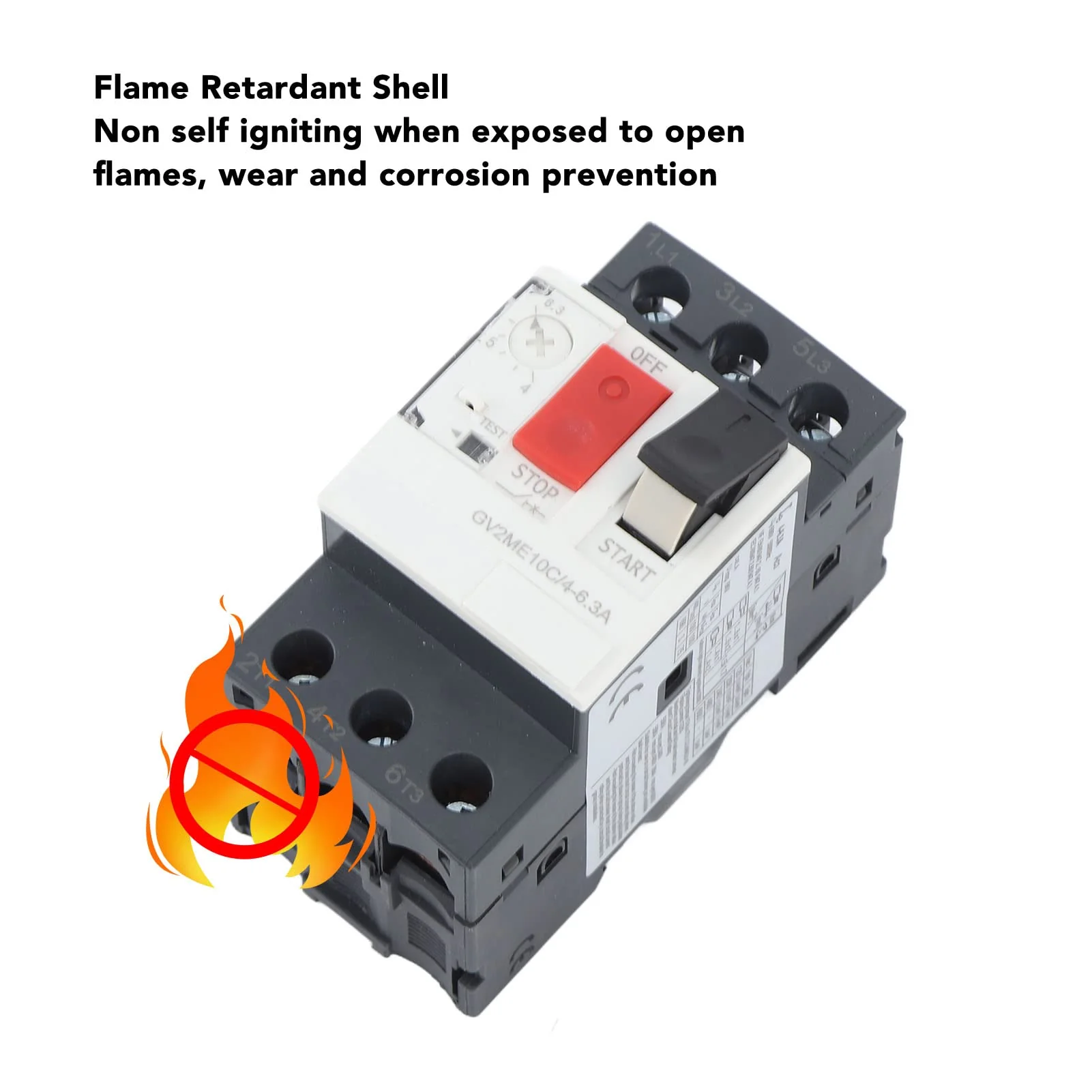 Motor Circuit Breaker AC690V Overload Short Circuit Protection Motor Circuit Breaker with 35 mm Guide Rail Mounting (GV2-ME14C 6-10A) GV2-ME14C 6-10A - Image 9