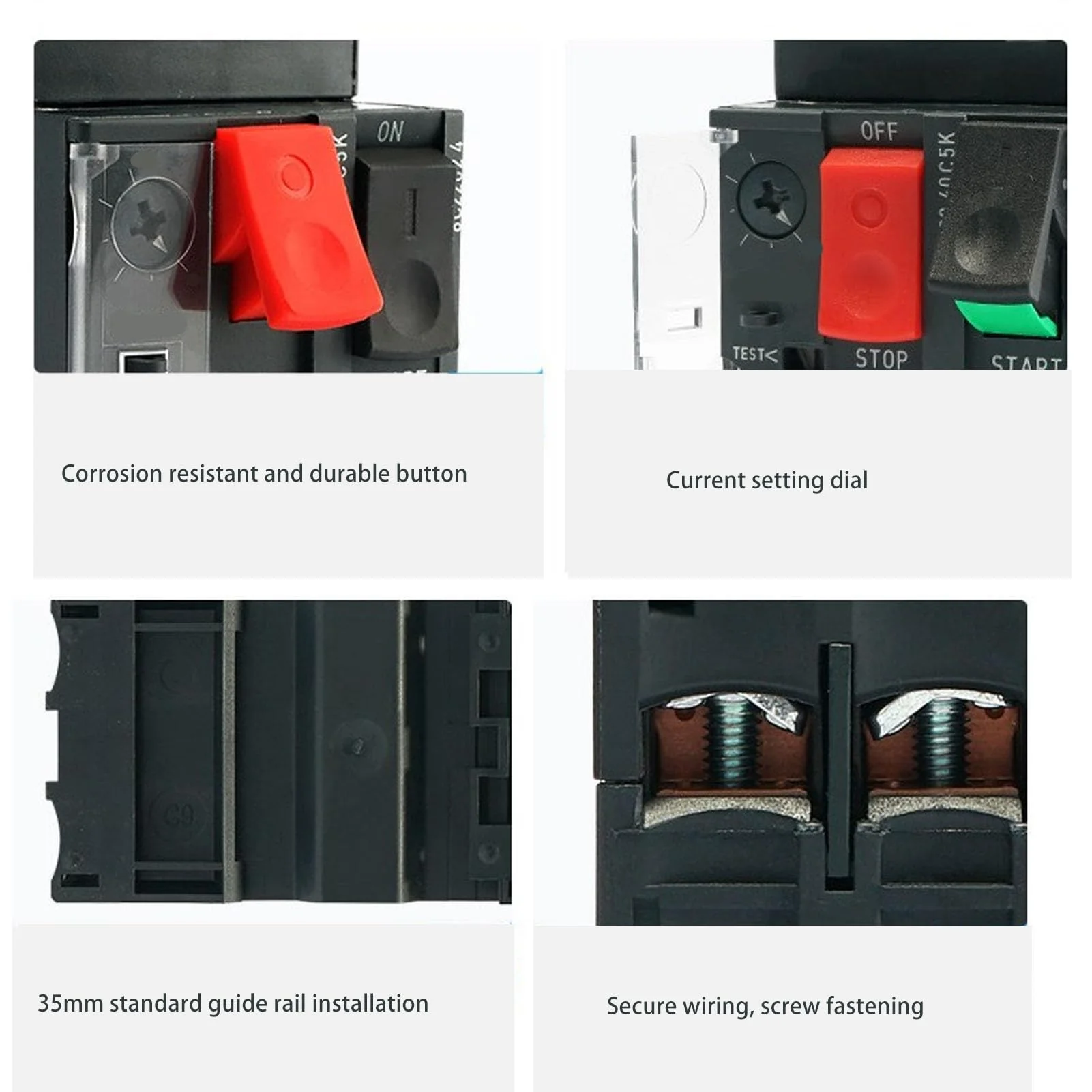 Motor Circuit Breaker Thermal Magnetic Circuit Breaker 35mm Rail Mount Overload Protection AC 690V (GV2-ME07 1.6-2.5A) GV2-ME07 1,6-2,5A GV2-ME07 1.6-2.5A - Image 4