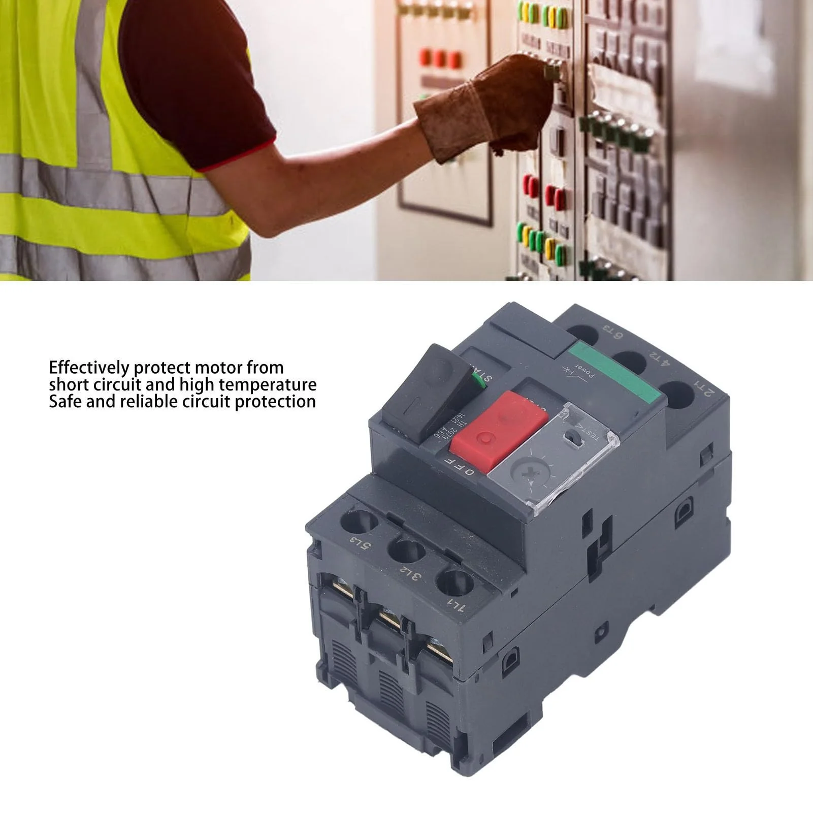Motor Circuit Breaker Thermal Magnetic Circuit Breaker 35mm Rail Mount Overload Protection AC 690V (GV2-ME07 1.6-2.5A) GV2-ME07 1,6-2,5A GV2-ME07 1.6-2.5A - Image 5