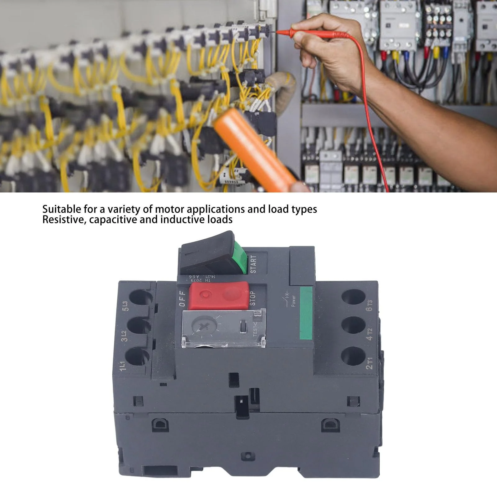 Motor Circuit Breaker Thermal Magnetic Circuit Breaker 35mm Rail Mount Overload Protection AC 690V (GV2-ME07 1.6-2.5A) GV2-ME07 1,6-2,5A GV2-ME07 1.6-2.5A - Image 6