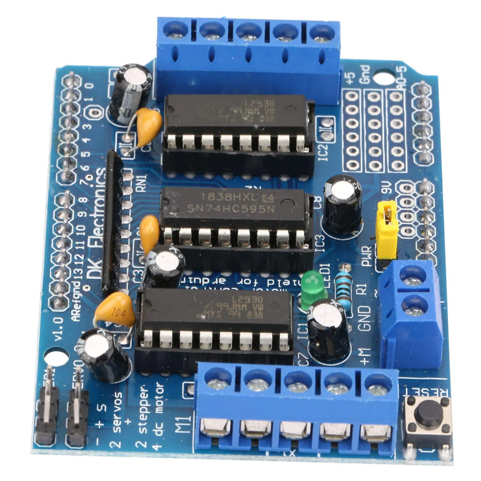 Motor Driver Shield, L293D Motor Driver Plate for Engine Plate L293D Engine Drive Shield Expansion Board Module Motor Drive Tool - Image 3
