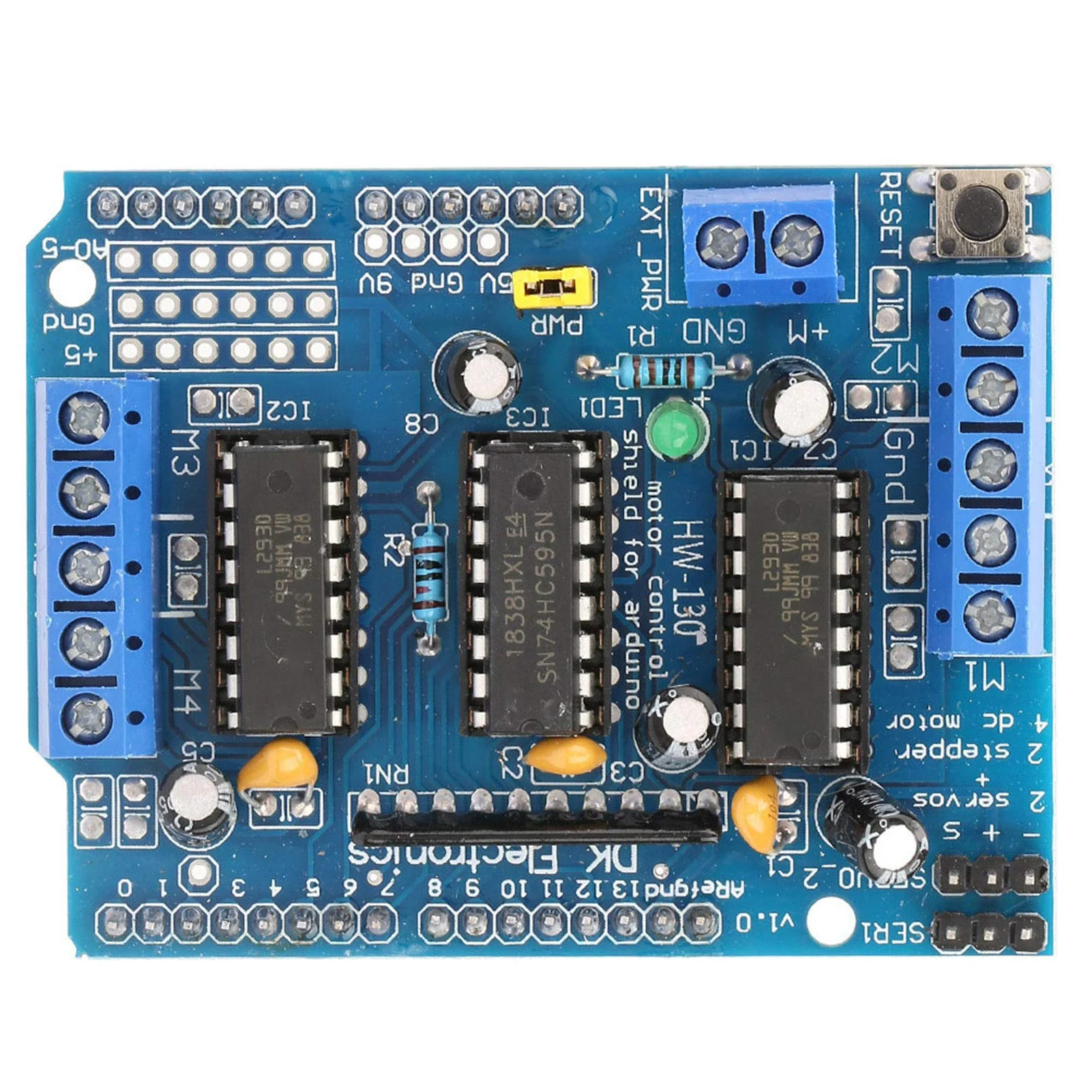 Motor Driver Shield, L293D Motor Driver Plate for Engine Plate L293D Engine Drive Shield Expansion Board Module Motor Drive Tool - Image 4