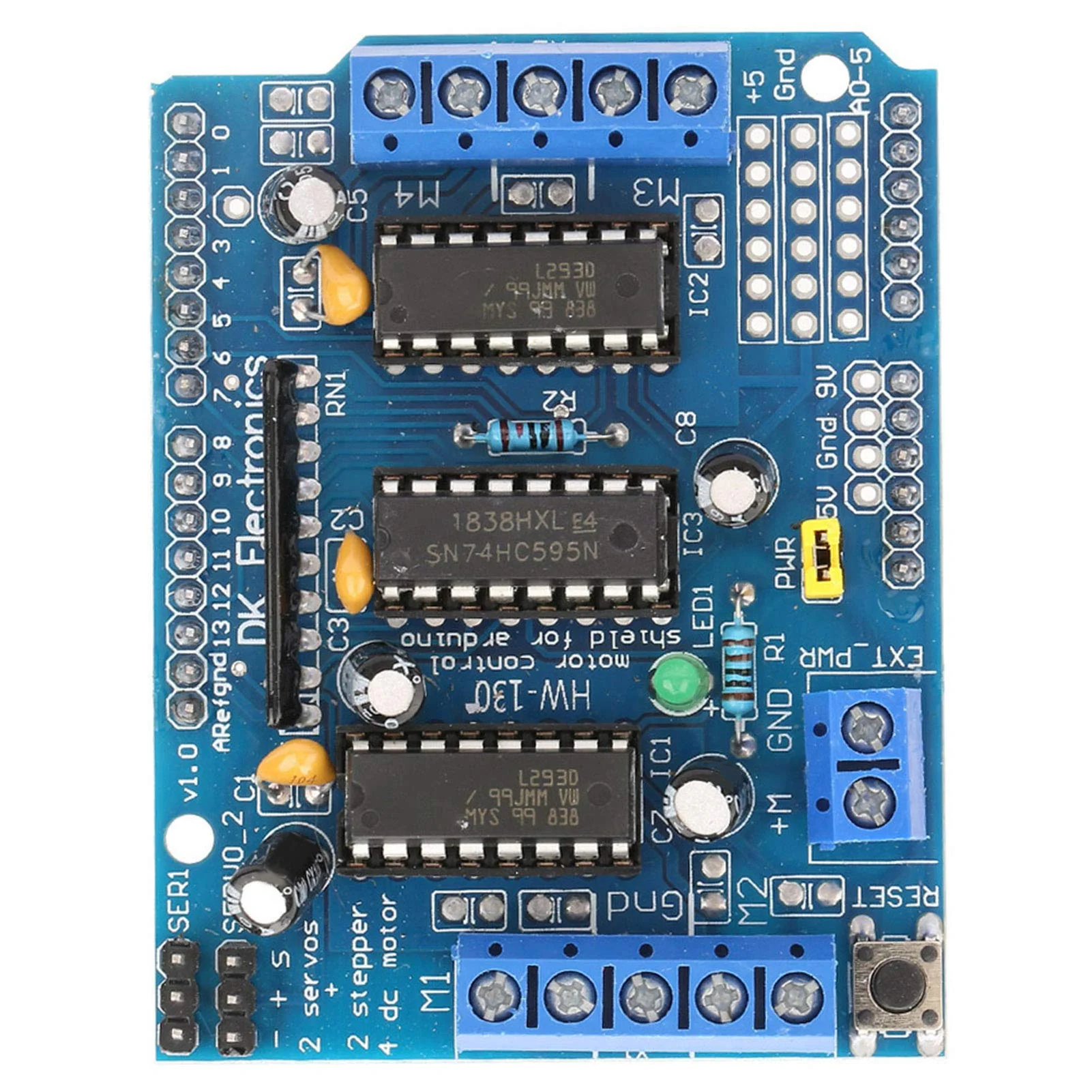 Motor Driver Shield, L293D Motor Driver Plate for Engine Plate L293D Engine Drive Shield Expansion Board Module Motor Drive Tool - Image 7