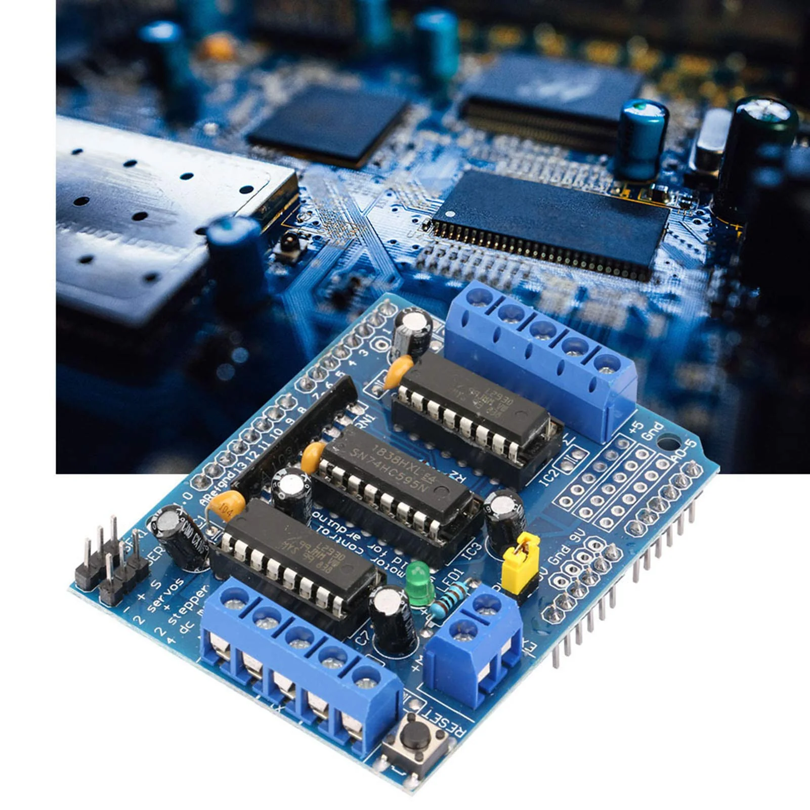 Motor Driver Shield, L293D Motor Driver Plate for Engine Plate L293D Engine Drive Shield Expansion Board Module Motor Drive Tool - Image 8