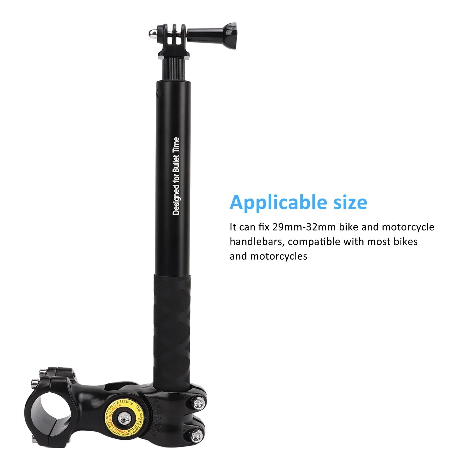 Motorcycle Bicycle Selfie Stick, Third Person Perspective Selfie Stick Pole, Camera Holder Mount Telescopic Rod for Insta360 X3 X2 X ONE RS R - Image 4