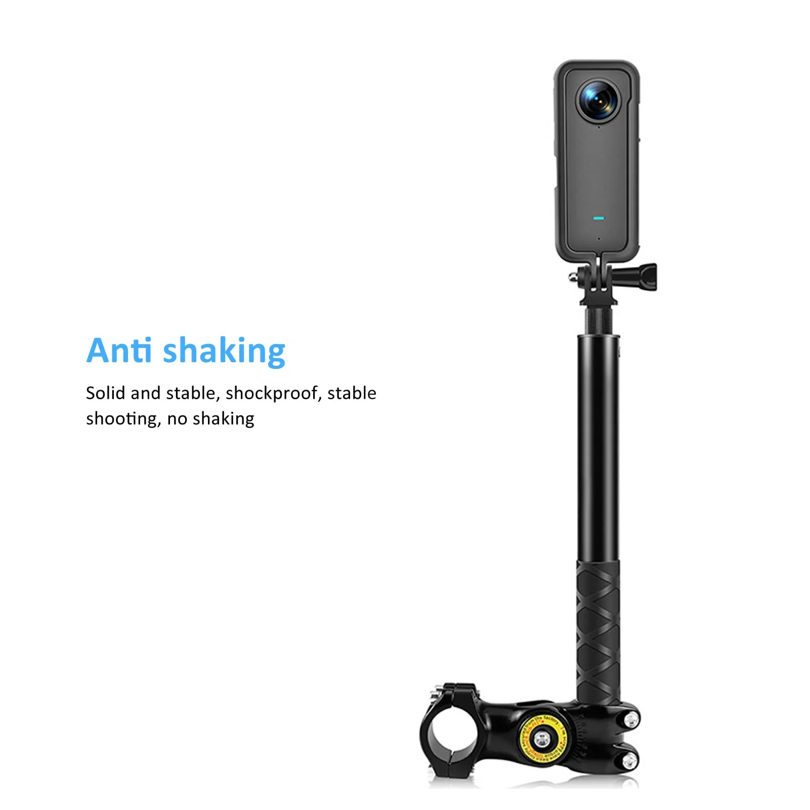 Motorcycle Bicycle Selfie Stick, Third Person Perspective Selfie Stick Pole, Camera Holder Mount Telescopic Rod for Insta360 X3 X2 X ONE RS R - Image 5