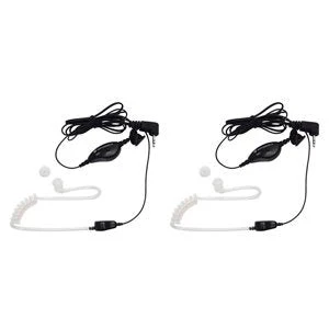 Motorola 1518 Surveillance Headset with PTT Mic, Black, White - Image 2