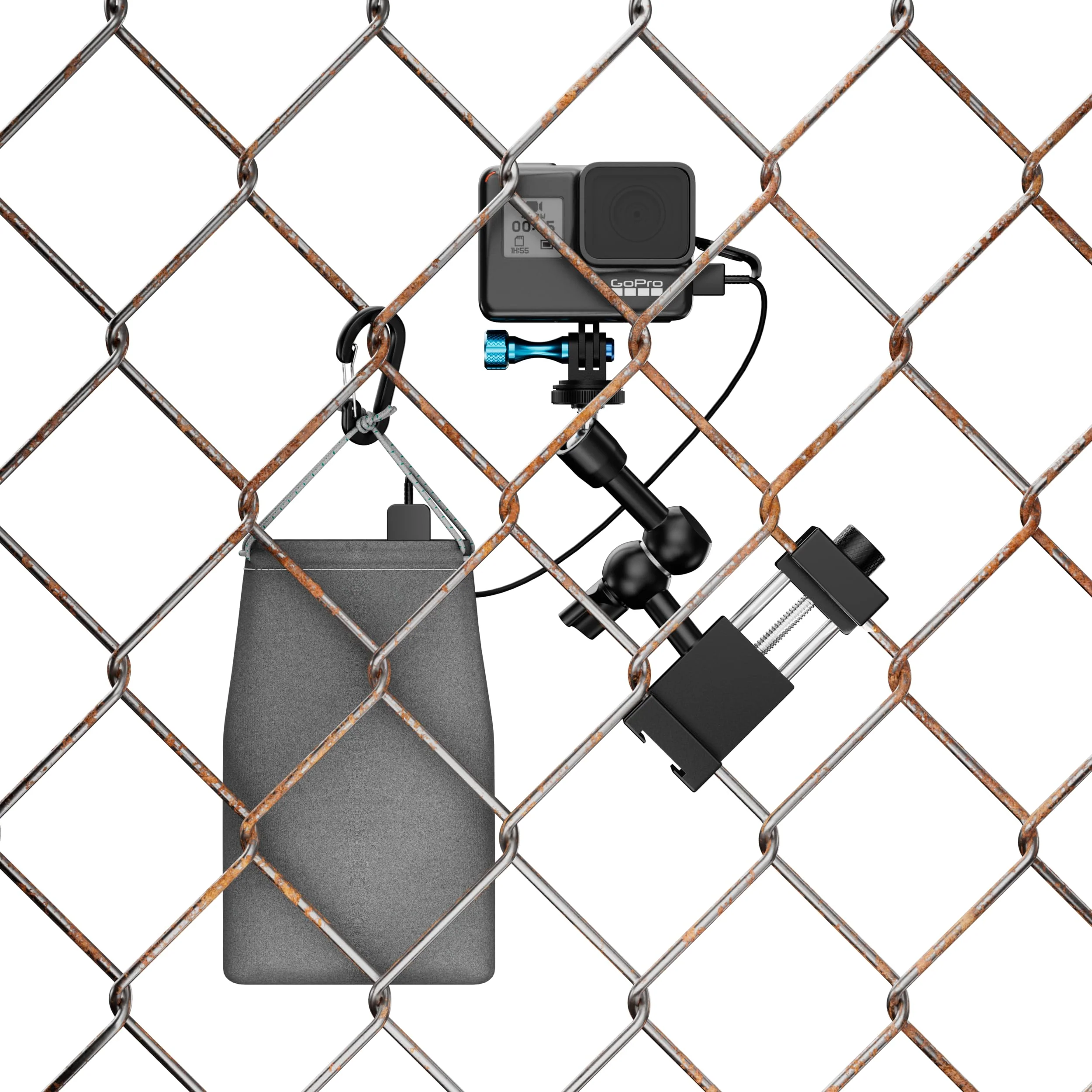 Mounting Kit for Gamechanger Fence Mount for iPhone, Mevo Start, Phones, GoPro to a Backstop Chain Link Fence for Gamechanger Recording Baseball,Softball and Tennis Games(M5) - Image 2