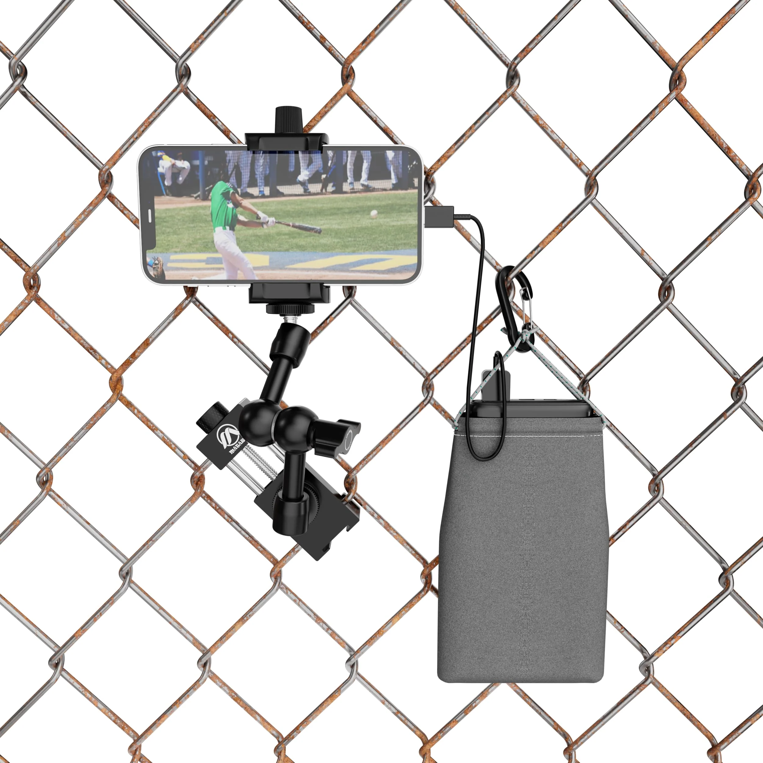 Mounting Kit for Gamechanger Fence Mount for iPhone, Mevo Start, Phones, GoPro to a Backstop Chain Link Fence for Gamechanger Recording Baseball,Softball and Tennis Games(M5) - Image 3