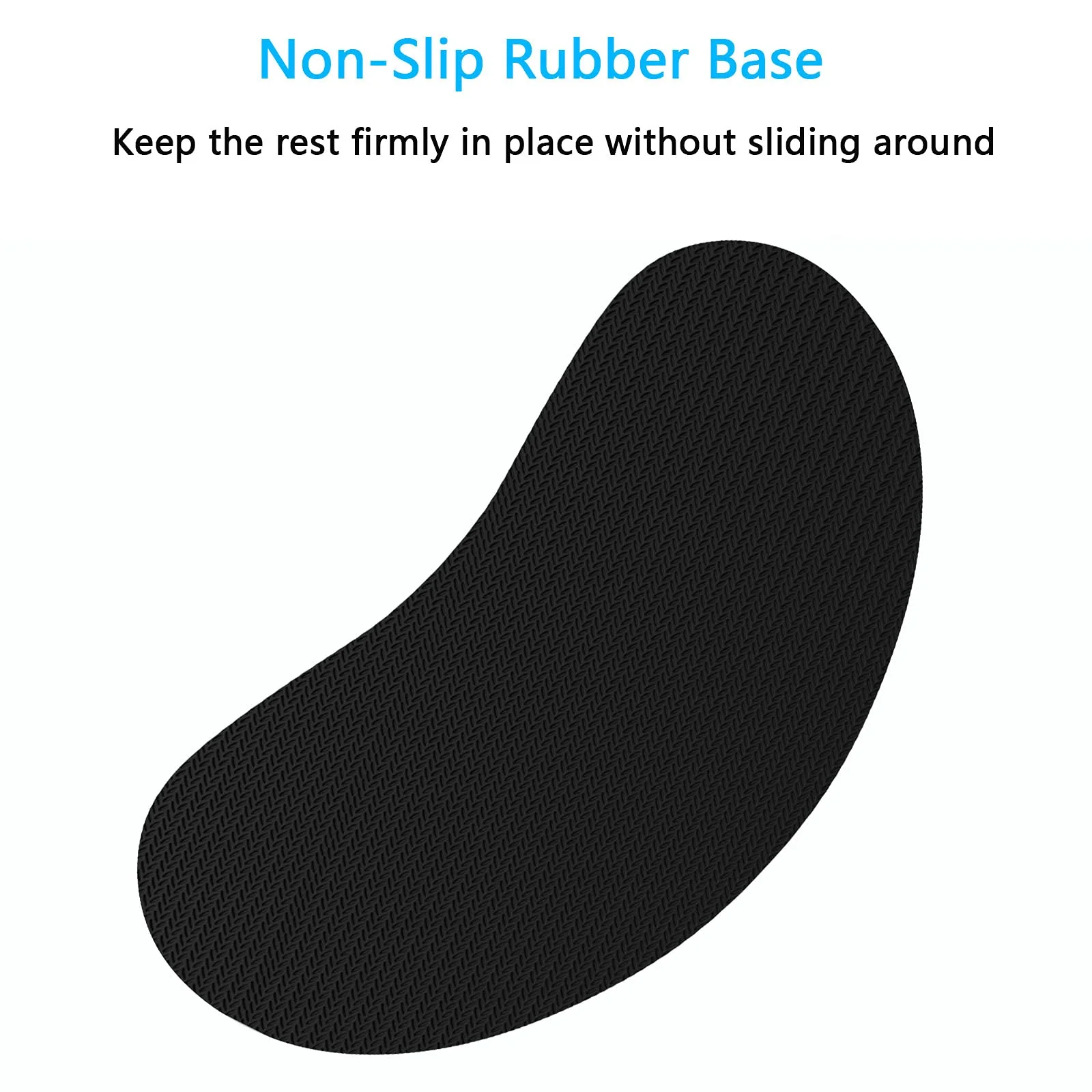 Mouse Wrist Rest, Ergonomic Memory Foam Mouse Wrist Support, Leather Hand Rest Pad Cushion for Gaming, Office, Computer, Laptop, Wireless Mouse, Men, Women, Pain Relief & Easy Typing,Black Black PU Wrist Rest - Image 4