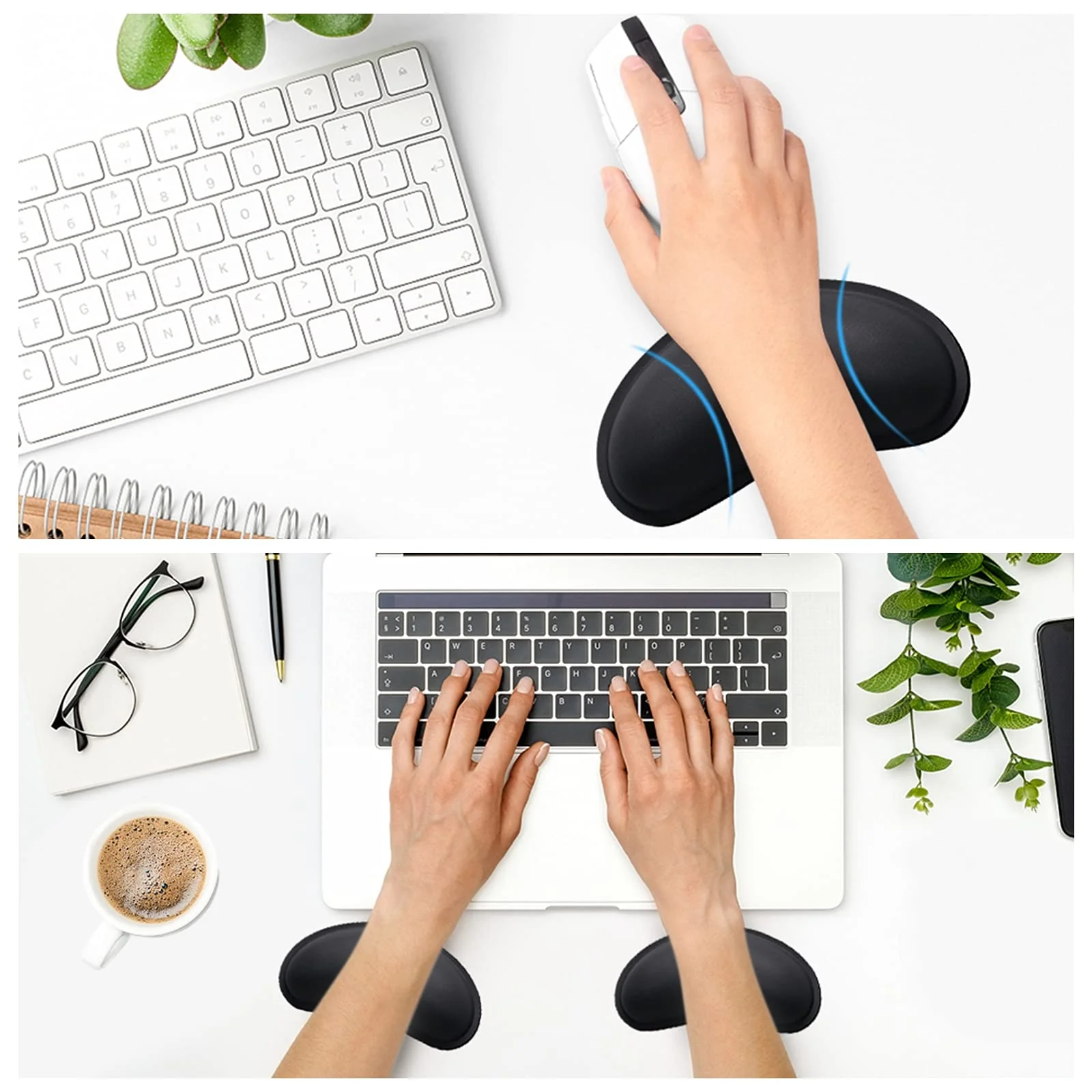 Mouse Wrist Rest, Ergonomic Memory Foam Mouse Wrist Support, Leather Hand Rest Pad Cushion for Gaming, Office, Computer, Laptop, Wireless Mouse, Men, Women, Pain Relief & Easy Typing,Black Black PU Wrist Rest - Image 7