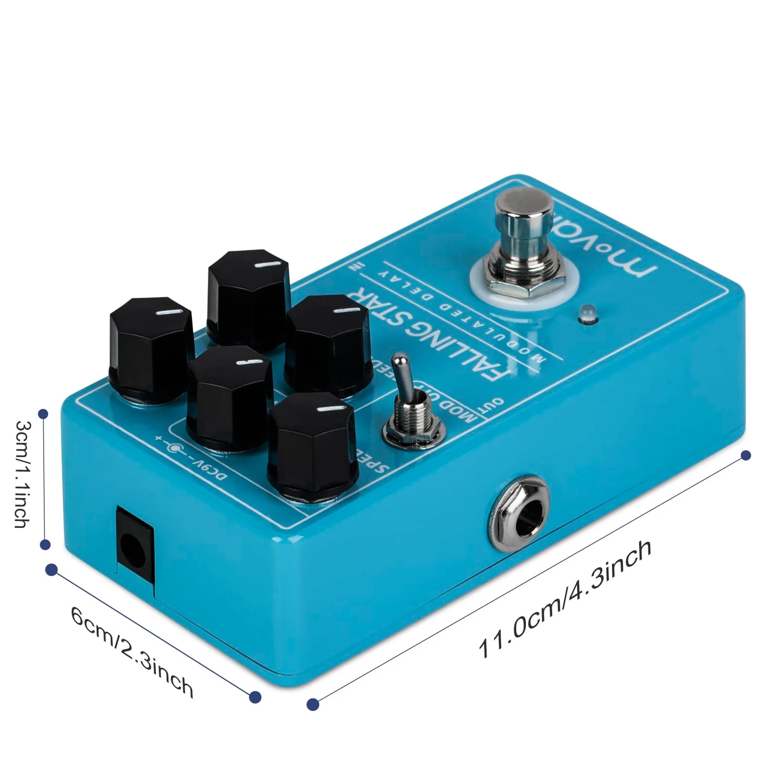 MOVALL MP104 Falling Star Modulated Delay Guitar Effect Pedal - Image 8