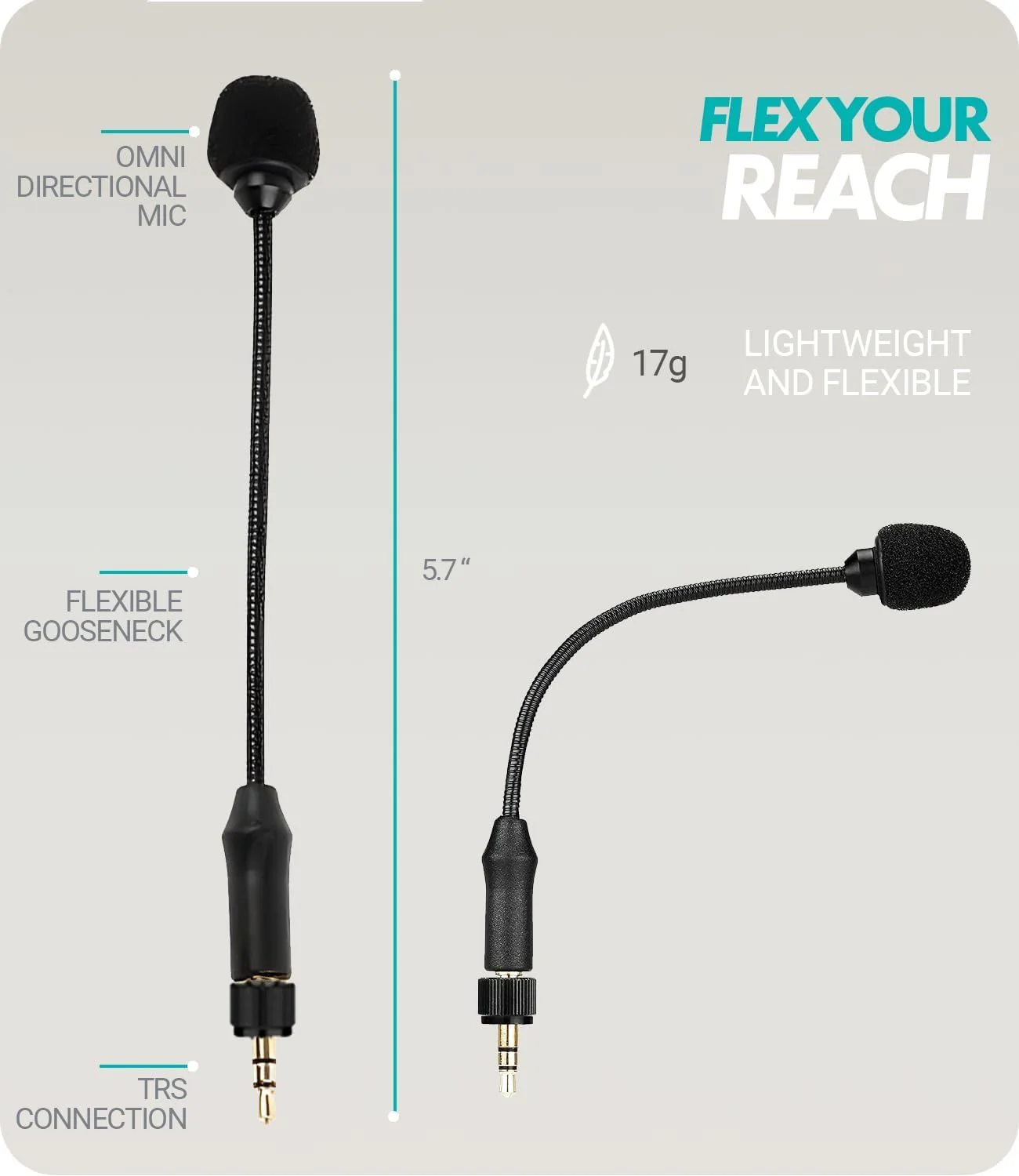 Movo MV-M101 Gooseneck Omnidirectional Lavalier Microphone- Compatible with DJI Mic/Rode Wireless Go Series Wireless Transmitters - Lapel Mic for Interviews and Content Creators (TRS 3.5mm) - 2 Pack - Image 5
