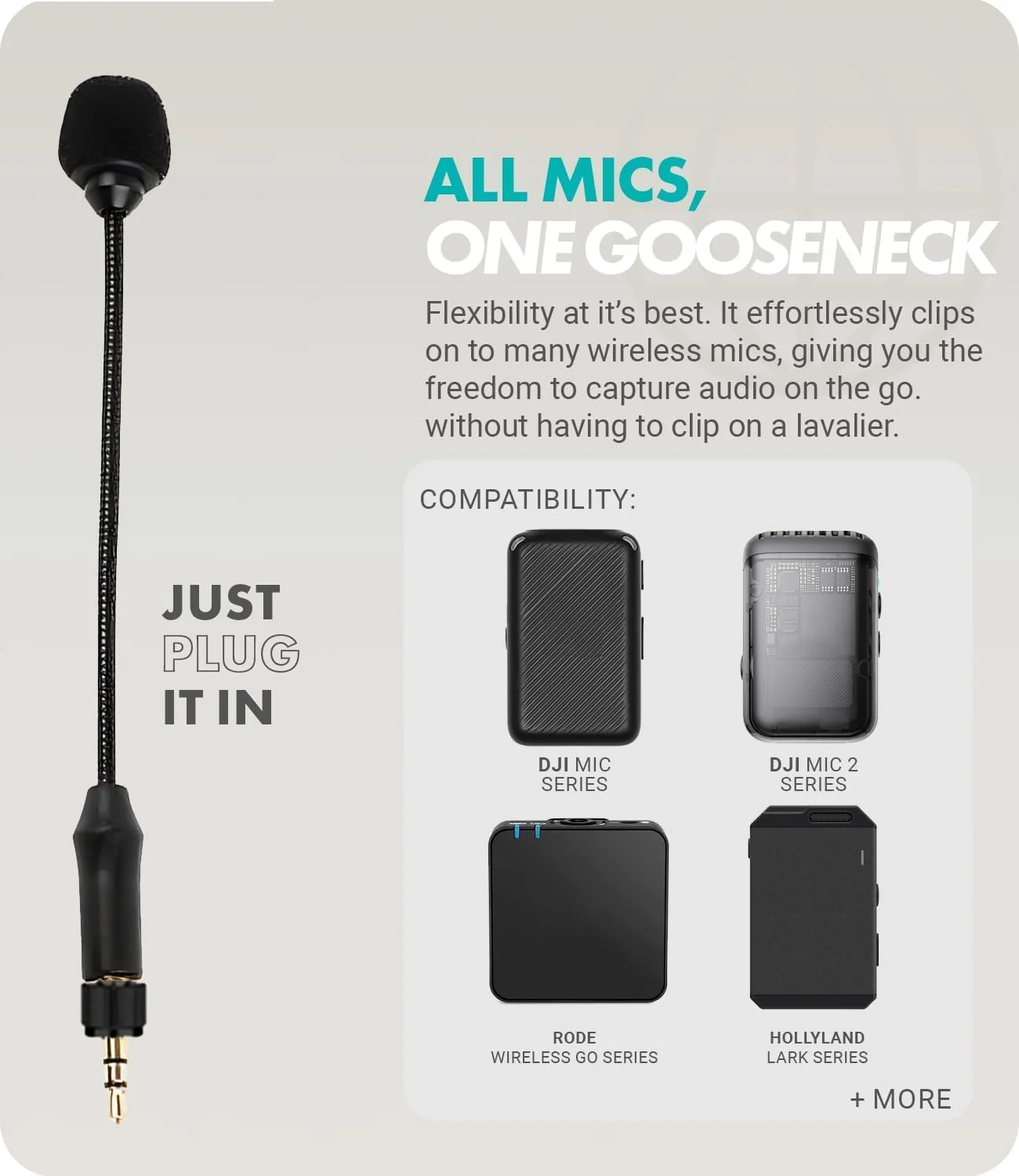 Movo MV-M101 Gooseneck Omnidirectional Lavalier Microphone- Compatible with DJI Mic/Rode Wireless Go Series Wireless Transmitters - Lapel Mic for Interviews and Content Creators (TRS 3.5mm) - 2 Pack - Image 6