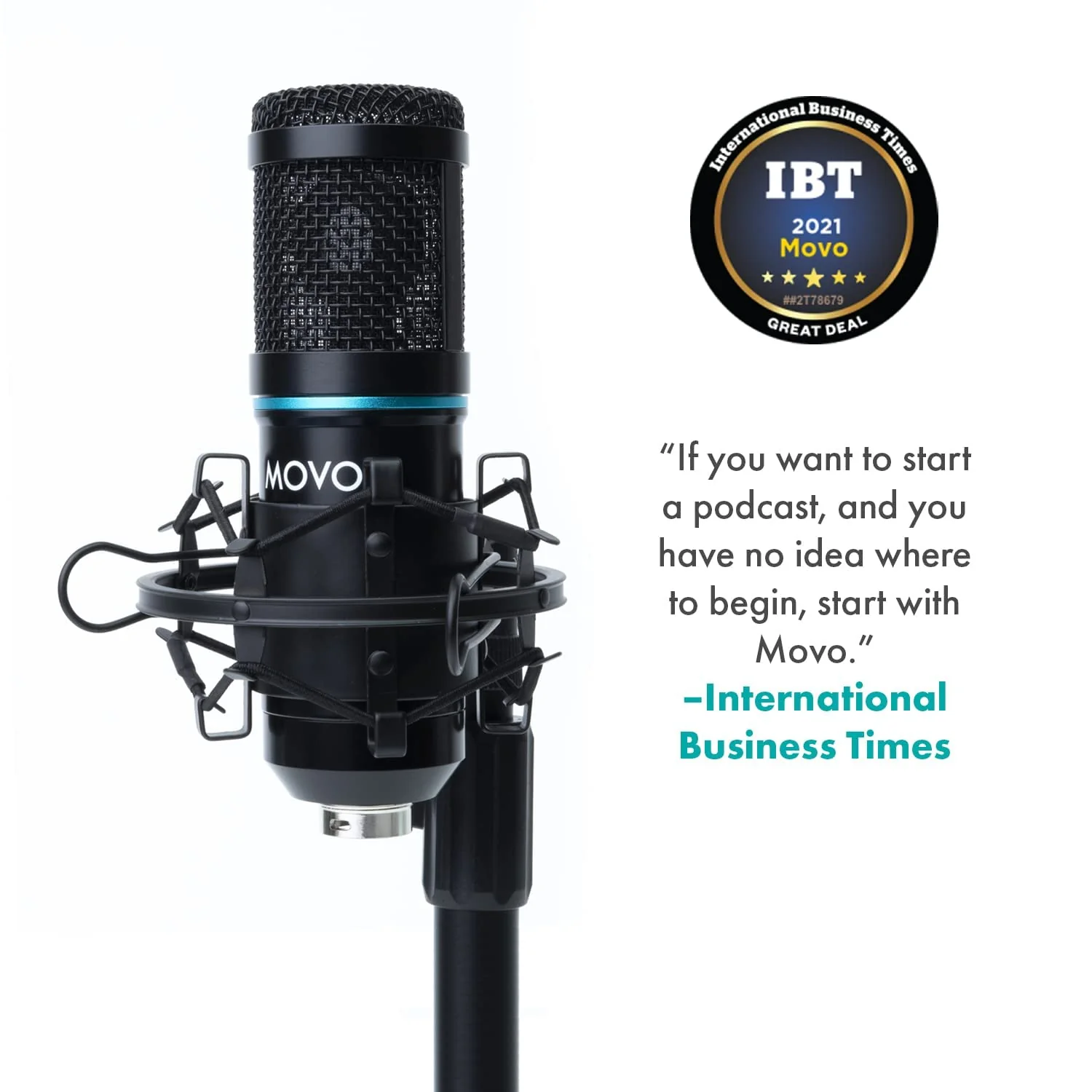 Movo PC-M6 Universal Cardioid Condenser Microphone with XLR and 3.5mm, Shock Mount, and Windscreen - Perfect for Podcasting, Live-Streaming, Gaming, Remote Work - Image 3
