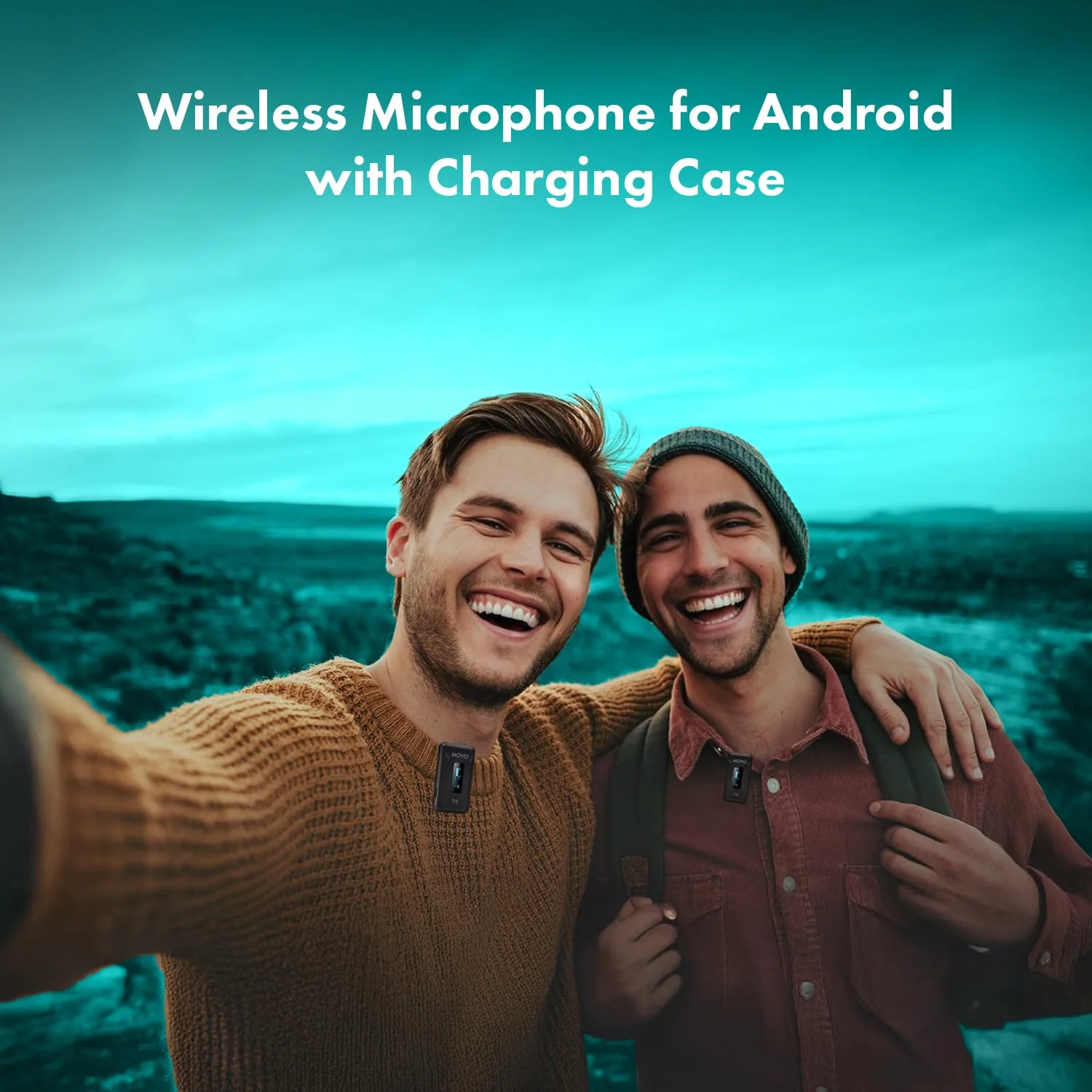 Movo WMX-2-C Wireless Microphone for USB-C Devices – Wireless Lavalier Mic System with Charging Case – Clip-On Lapel Mic for iPhone 15 and Up, Android, iPad Pro, MacBook – 7HR Battery, 328ft Range 1 Transmitter - Image 2