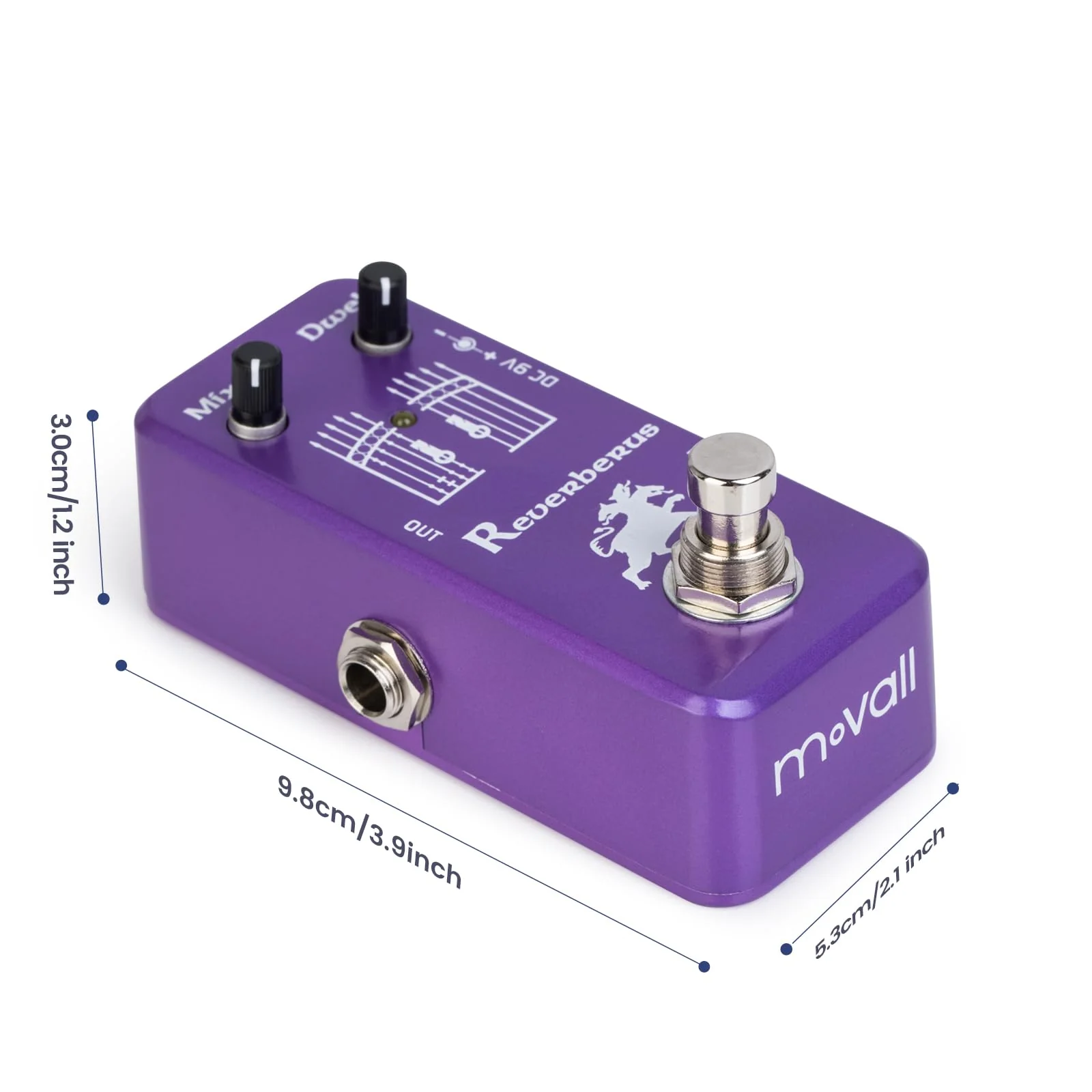 MP-311 Reverberus Guitar Effect Pedal - Spring Reverb Effect Pedal with True Bypass - Image 6