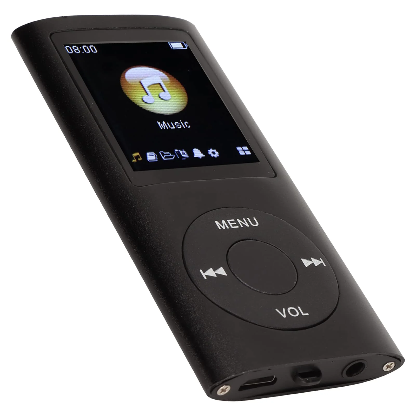 MP3 Player Stylish Multifunctional Lossless Sound Slim 1.8 Inch LCD Screen Portable MP3 Music Player (Black) - Image 5