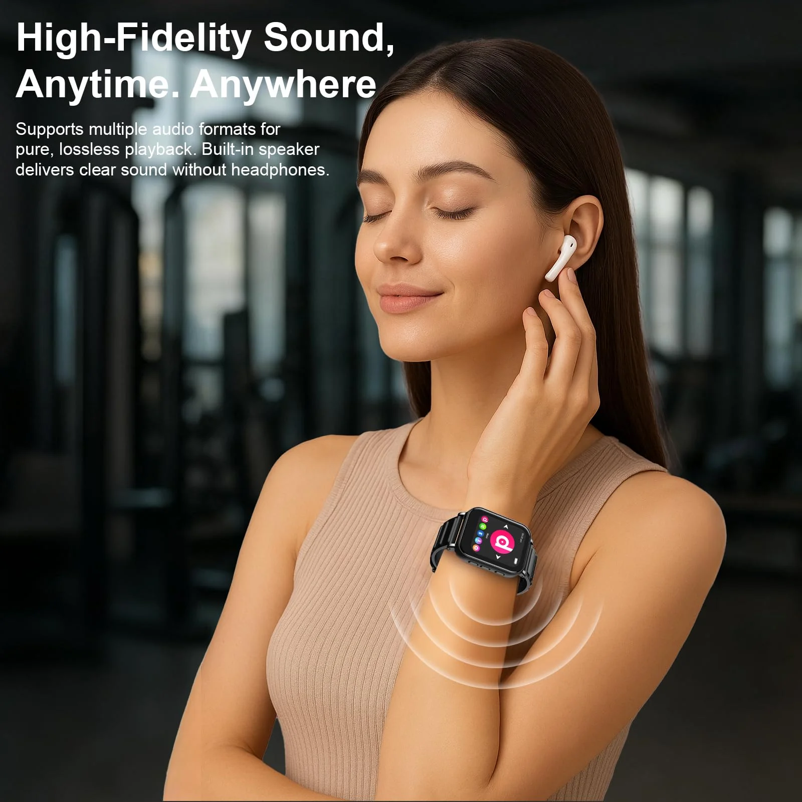 MP3 Player with Bluetooth 5.0,32GB Touchscreen Music Player with Detachable Strap,Built-in Speaker,Wired Earphones,1.69'' IPS Display,Portable Sport MP3 Player for Running,Gym,Kids & Adults - Image 5