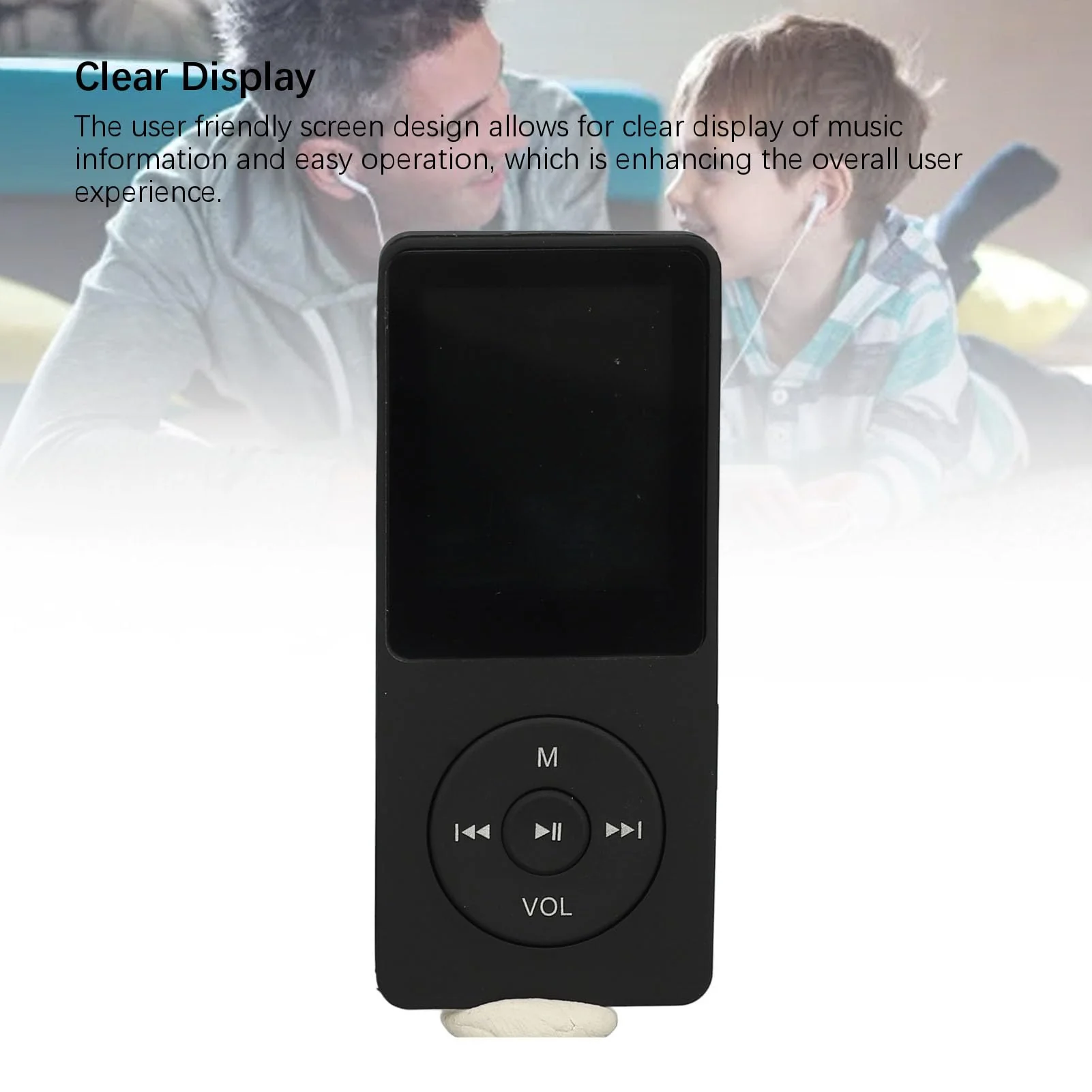 MP3 Player with Bluetooth, HiFi Sound Portable Music Player with Earphones, Music Device Mp4 MP3 Player for Kids - Image 4