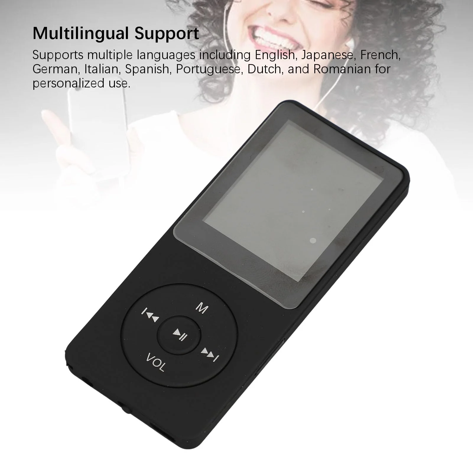 MP3 Player with Bluetooth, HiFi Sound Portable Music Player with Earphones, Music Device Mp4 MP3 Player for Kids - Image 5