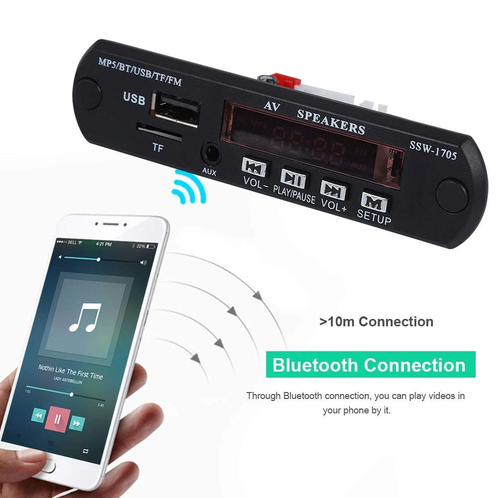 MP5 Player 1280 * 720 HD MP5 Player Stereo Bluetooth Audio Player with Remote Control Support FM AUX Input - Image 2
