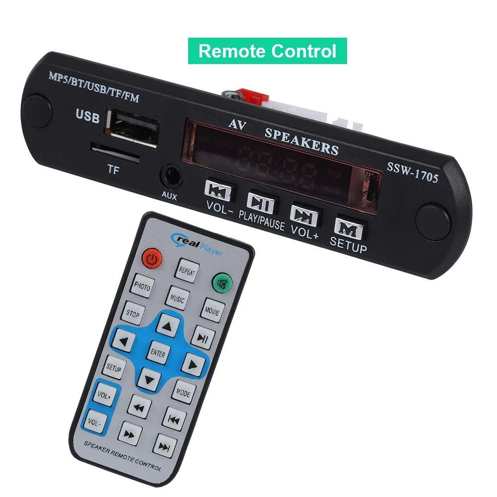 MP5 Player 1280 * 720 HD MP5 Player Stereo Bluetooth Audio Player with Remote Control Support FM AUX Input - Image 6