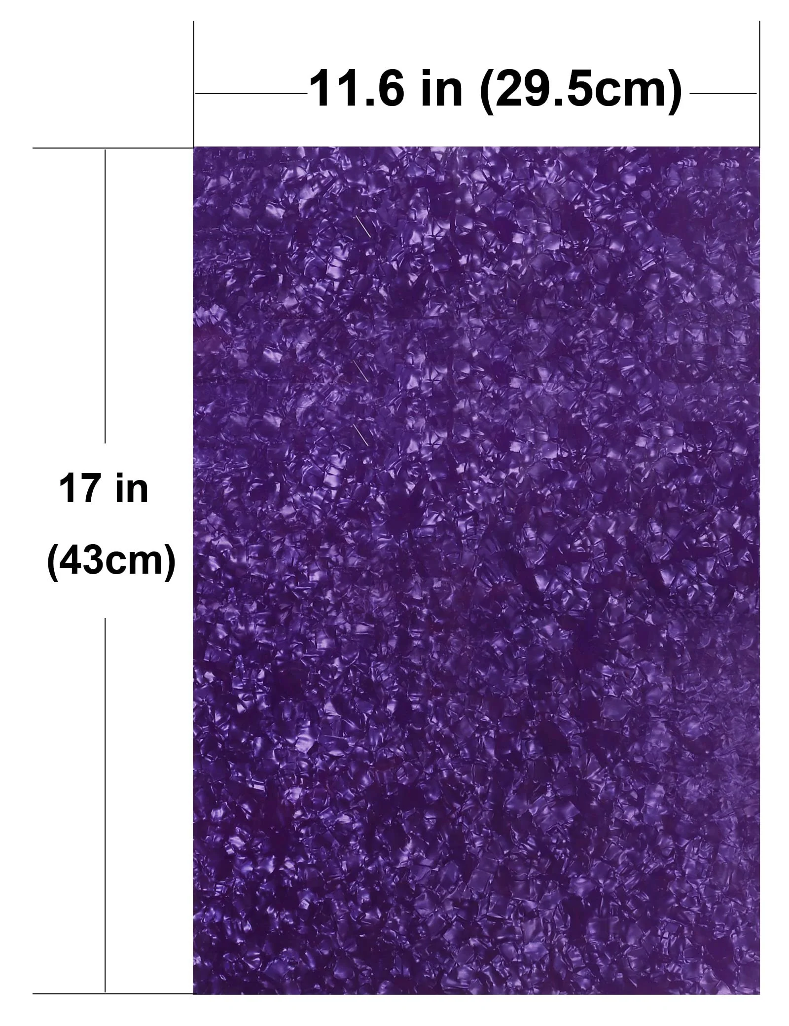 Mr.Power 11.6 x 17 Inch DIY Blank Guitar Bass Pickguard Material Scratch Plate Sheet Backplate for Strat Tele Fender Guitar Jazz P Bass Custom (4Ply Purple Pearl) 4Ply Purple Pearl - Image 2
