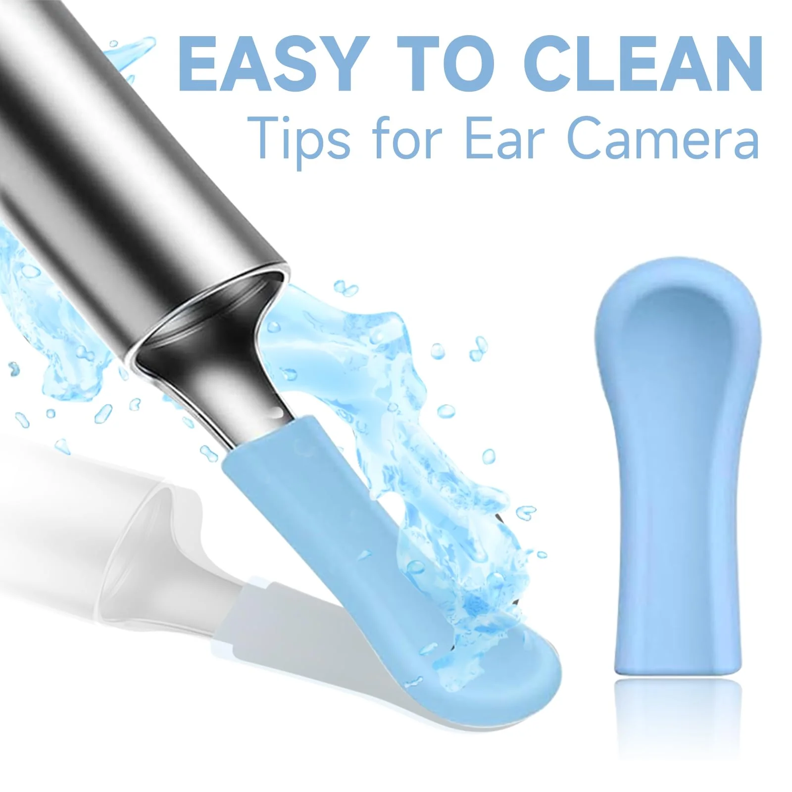 Mrltau Pack of 30 Silicone Ear Cleaner Head for Earwax Remover, Ear Spoon Accessories for Ear Wax Removal Otoscope, Replacement Tips for Ear Suckers, Ear Wax Sucker Ear Cleaner Accessories A - Image 4