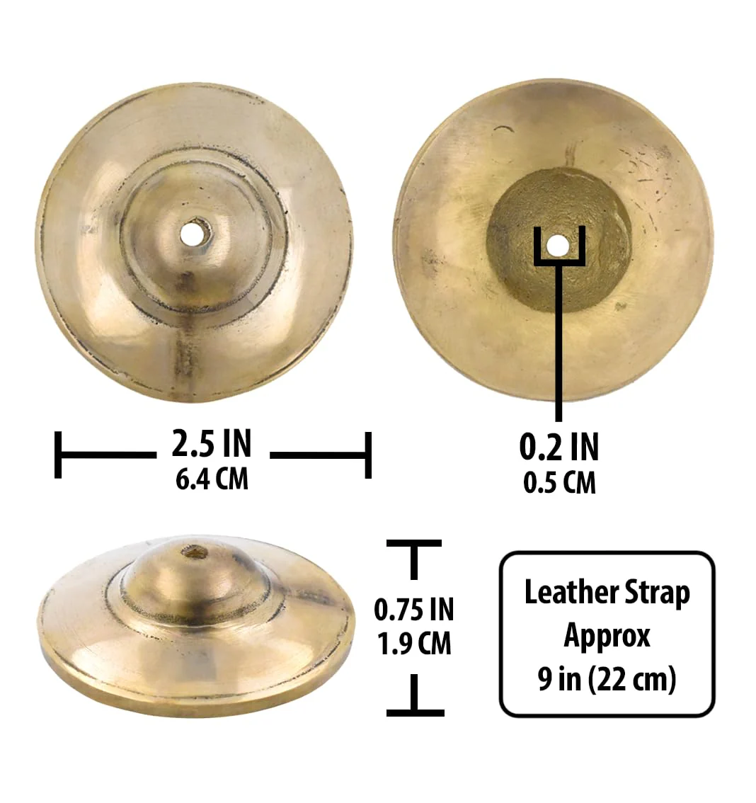 Mudra Crafts Tibetan Tingsha Bells - Yoga Chimes with Tingsha Cymbals for Meditation 2.5 Inches Plain - Image 3