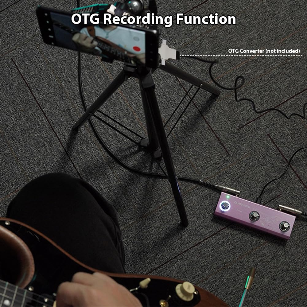 Multi Effects Guitar Pedal 21 Built-in Presets Comprehensive Effect Modules BT Accompaniment True Bypass Noise Reduction/Boost/Compression Effect Portable Electric Guitar Effect Pedal - Image 4