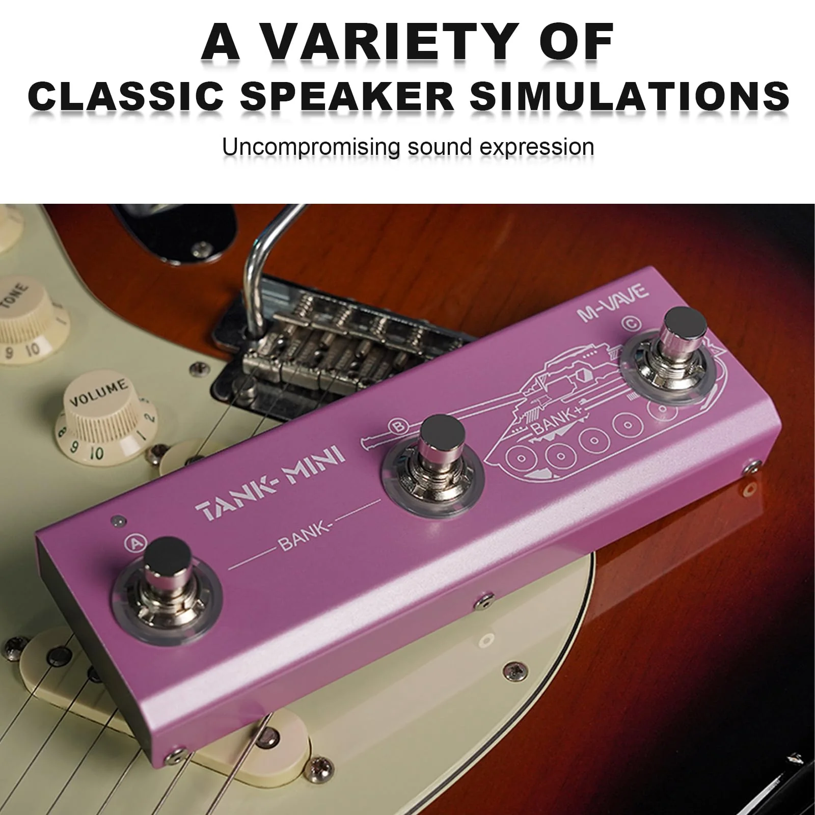 Multi Effects Guitar Pedal,Built-in 1450mAh Rechargeable Battery Electric Guitar Efector with 21 Editable Presets,Chorus,Delay,Reverb,Amp,MOD,IR CAB,Recording,Tuner,BT connection. Tank-Mini Multi-effects Pedal - Image 8