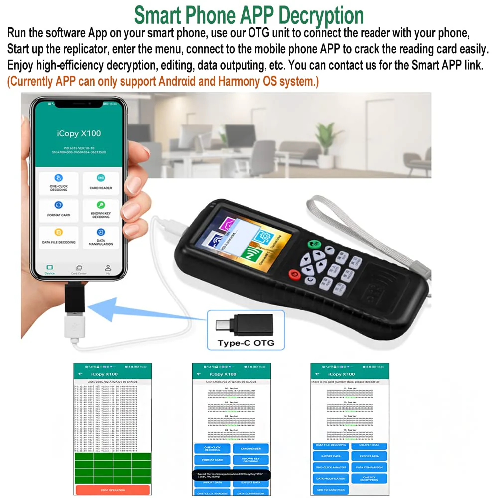 Multi Frequencies RFID Reader Writer Duplicator, RFID Smart Card Programmer, Access Control Card Decoder, with Writable Key Fobs Cards, Free Software, Only Work for Access Control Cards - Image 5
