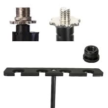 Multi Mic Holder for Mic Stand, Multiple Microphone Organizer and Display for Wired and Wireless Mics, Hold Up to 4 Microphones, Aluminum, Black - Image 9