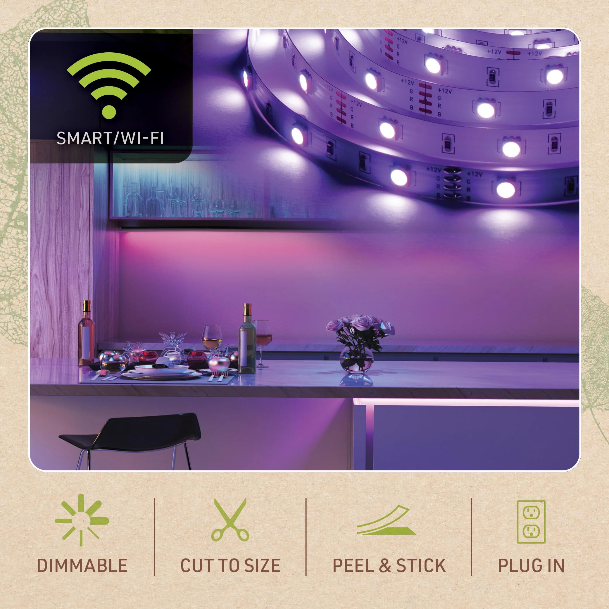 Multicolor RGBW Smart LED Strip Light Kit, 16ft with Remote 351123 - Image 3