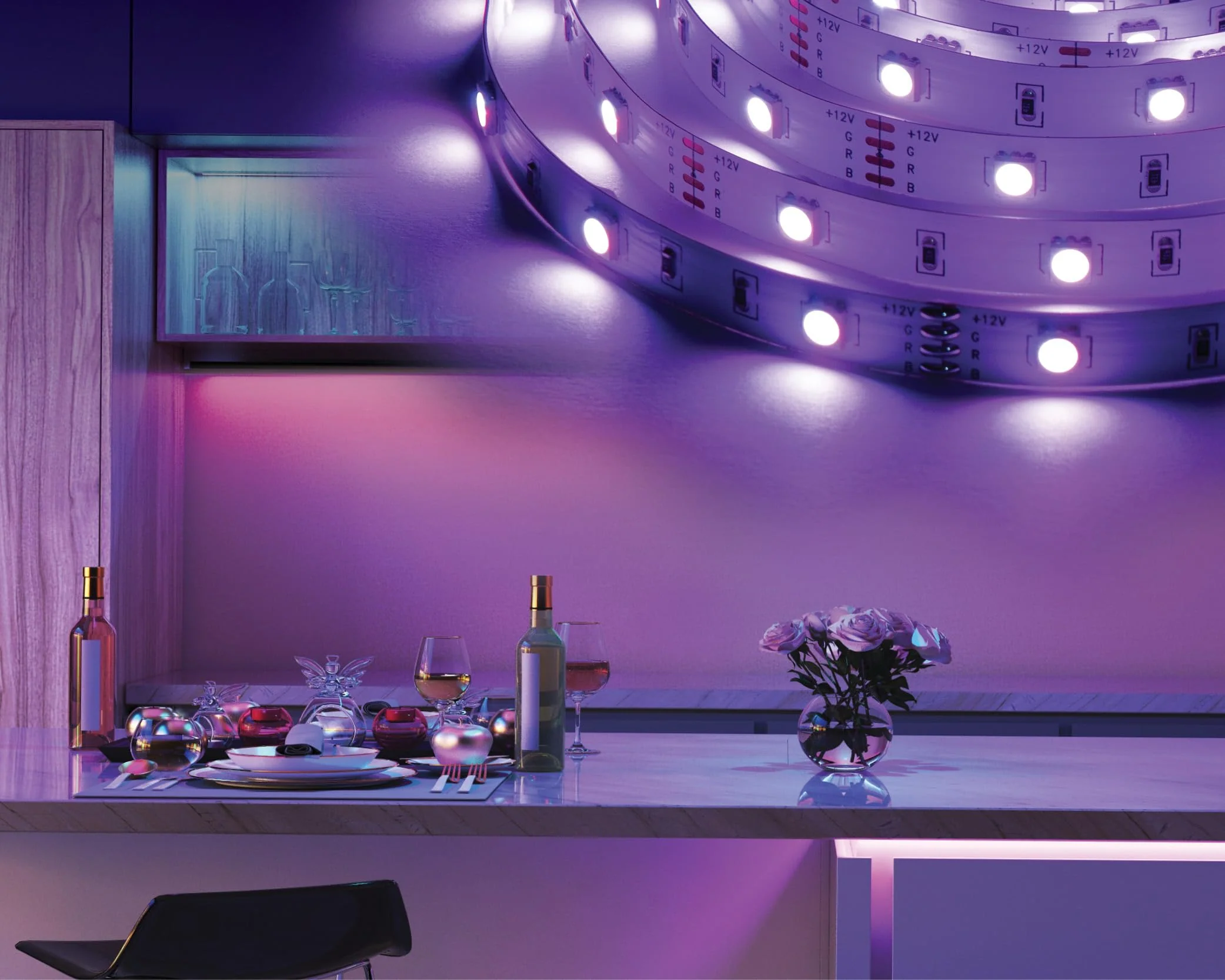 Multicolor RGBW Smart LED Strip Light Kit, 16ft with Remote 351123 - Image 7