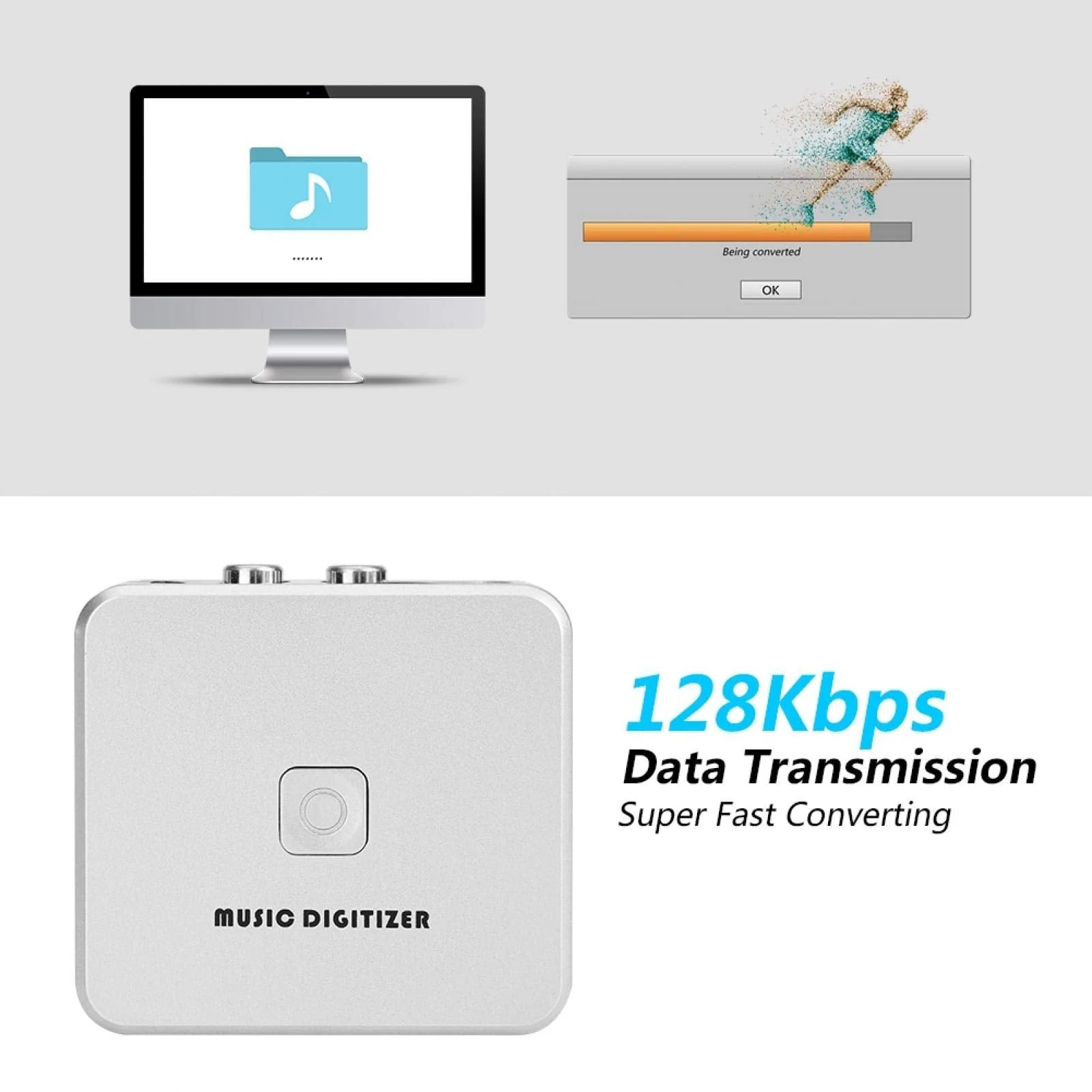 Multifunctional MP3 Digitizer Audio Capture Box Left Right Channels Music Digitizer Support U Disk SD Card - Image 2