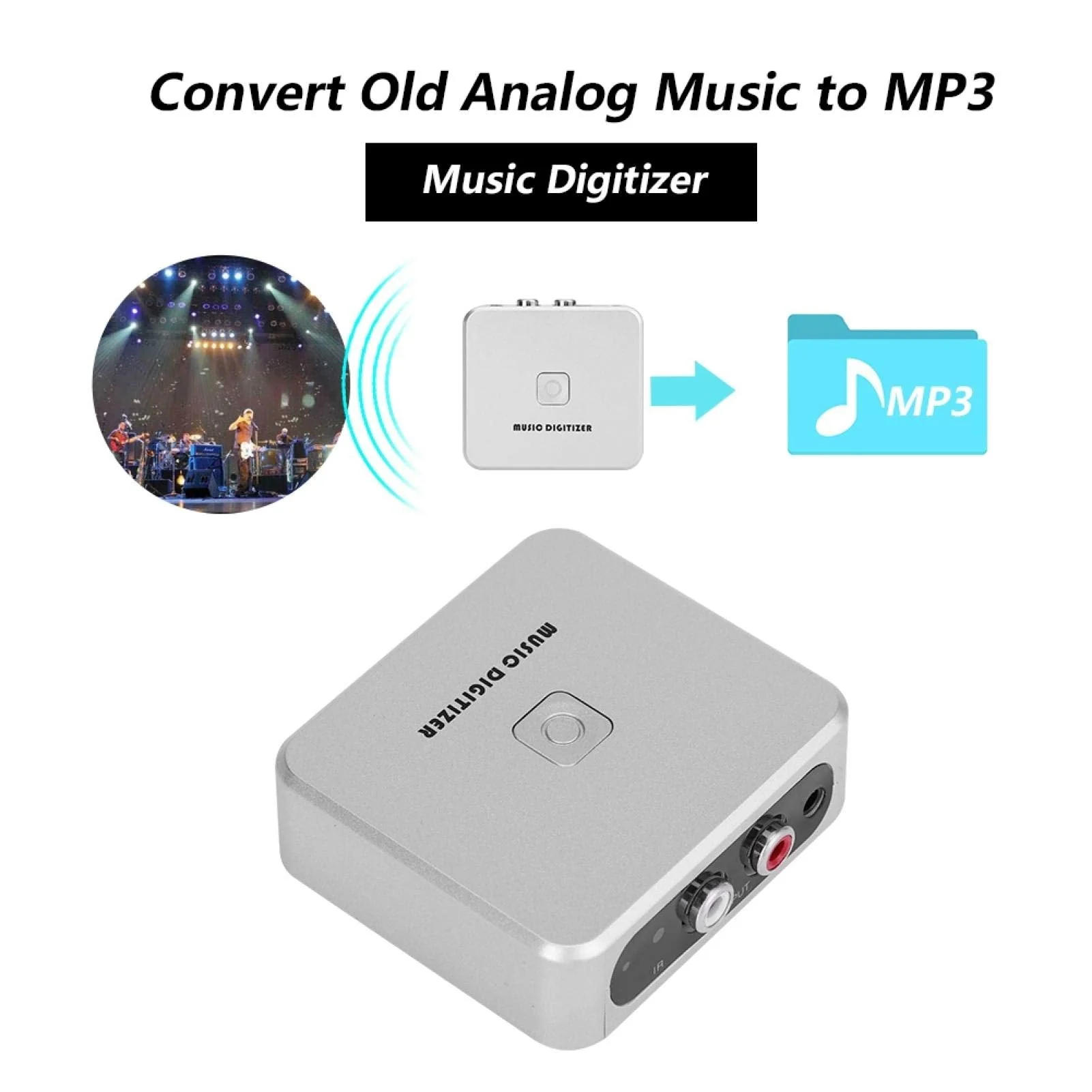 Multifunctional MP3 Digitizer Audio Capture Box Left Right Channels Music Digitizer Support U Disk SD Card - Image 4